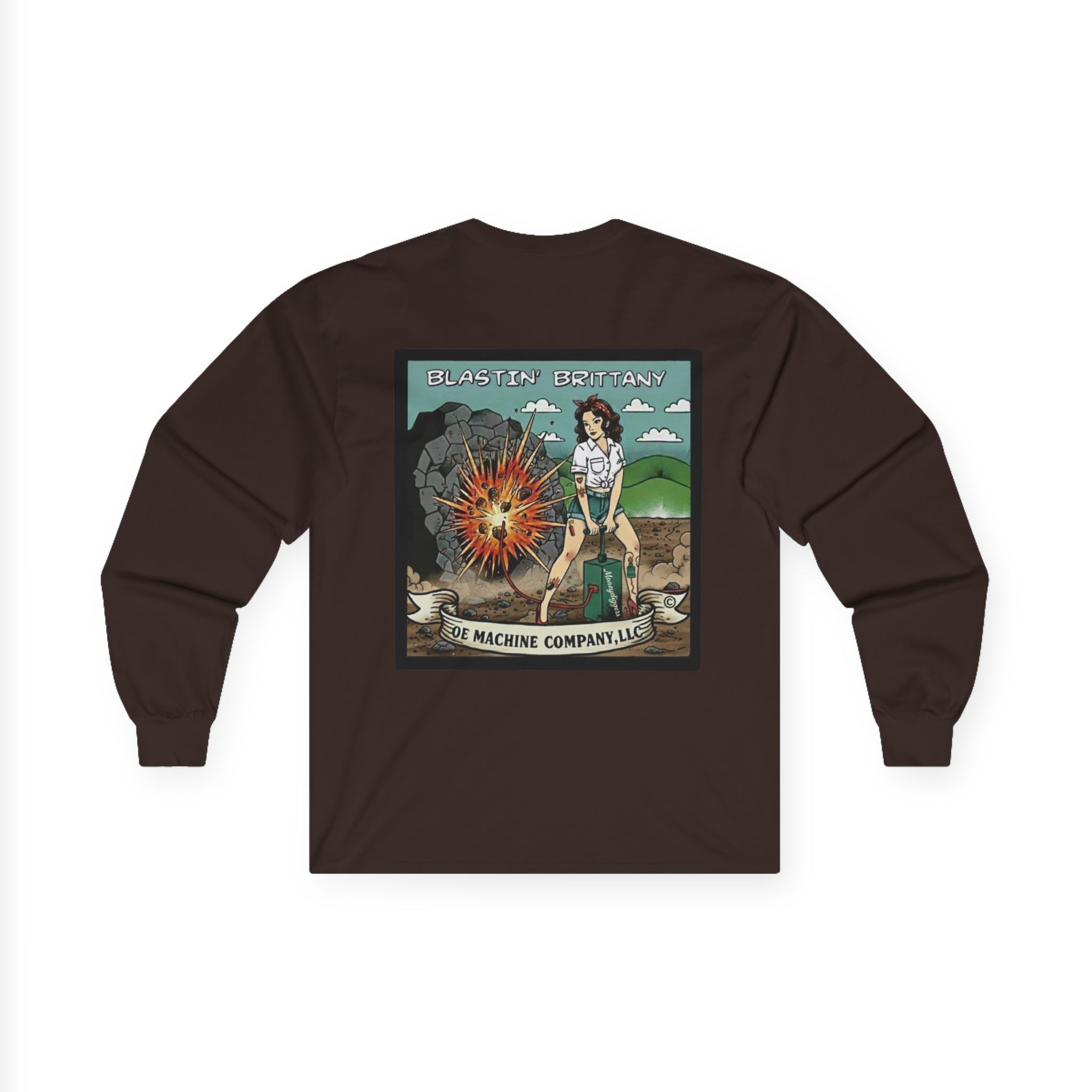 Blastin' Brittany, OE Machine Co. Long Sleeve Tee - Image 17