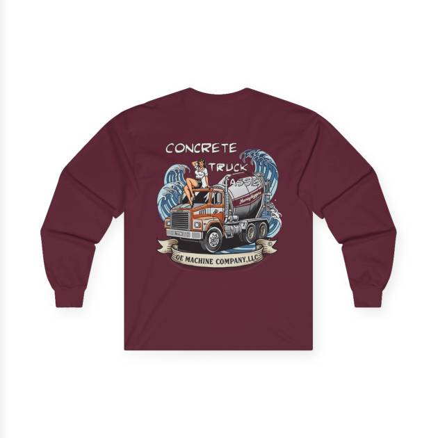 Concrete Truck Cassie, OE Machine Co. Long Sleeve Tee