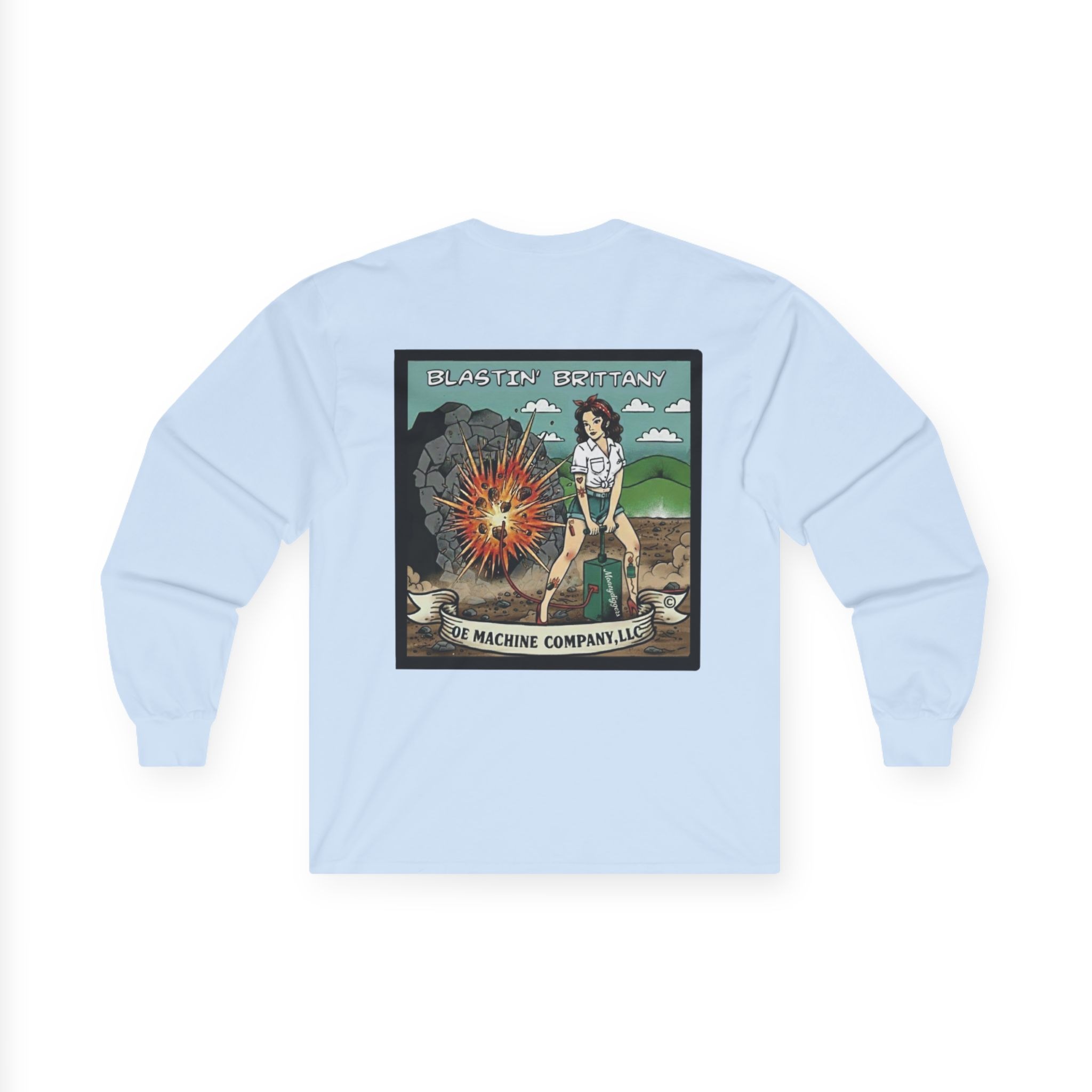 Blastin' Brittany, OE Machine Co. Long Sleeve Tee - Image 29