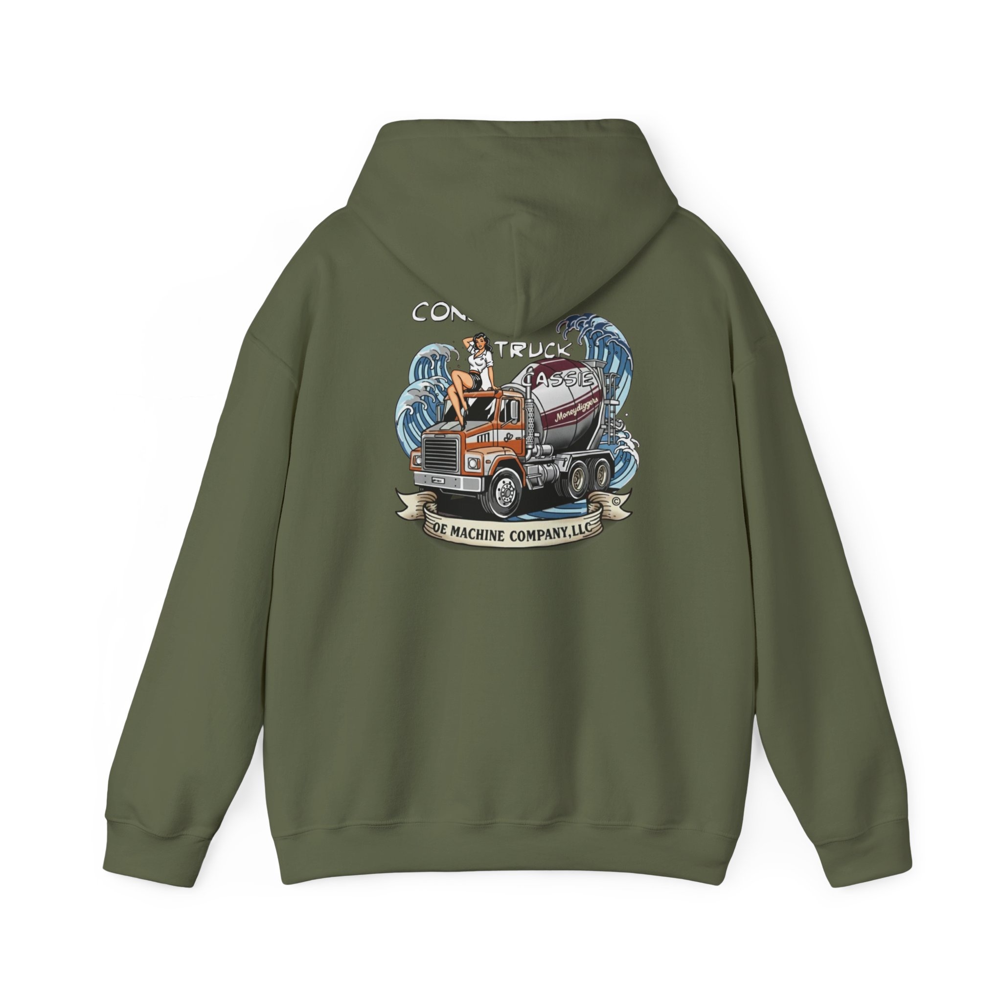 Concrete Truck Cassie, OE Machine Co. Hoodie - Image 36
