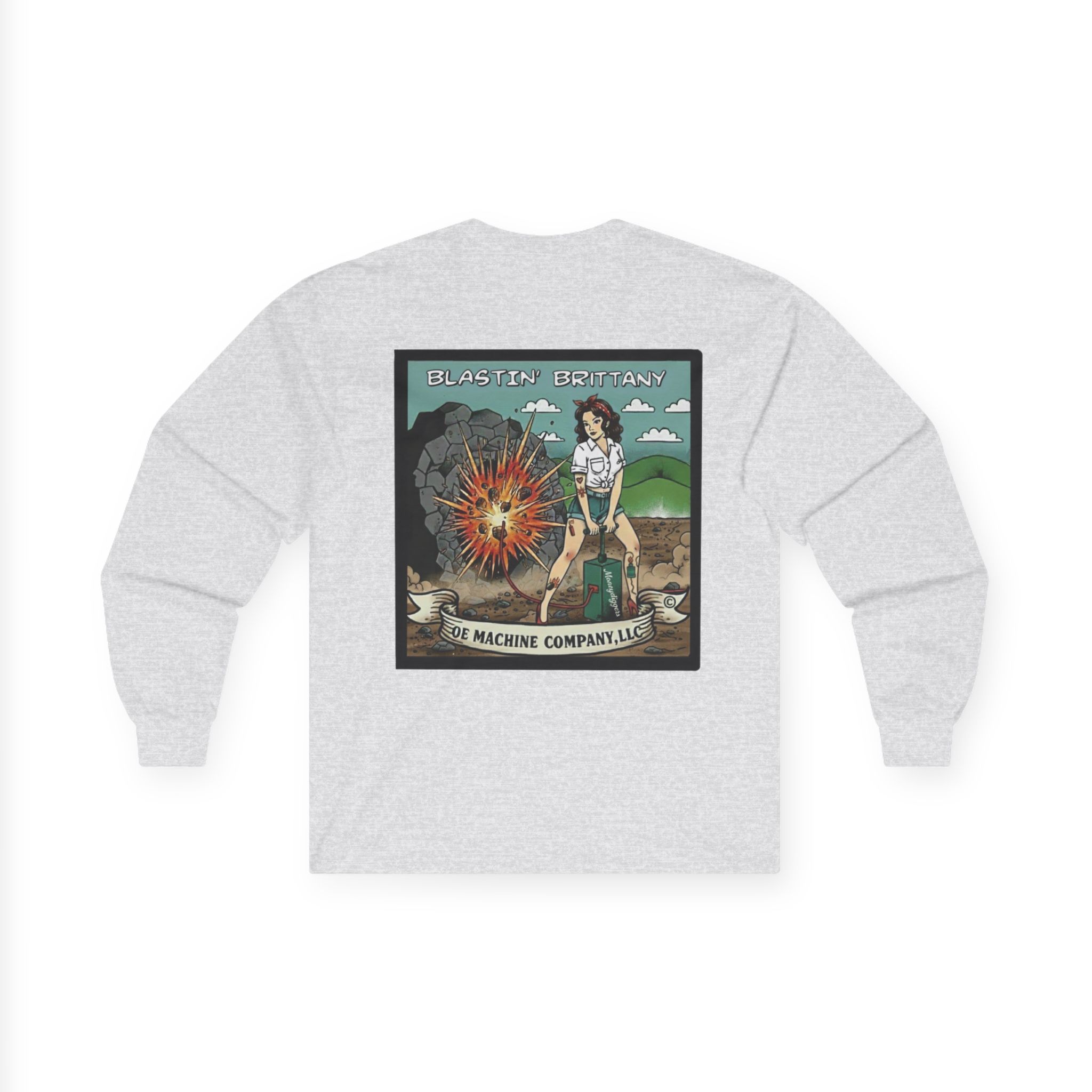 Blastin' Brittany, OE Machine Co. Long Sleeve Tee - Image 5