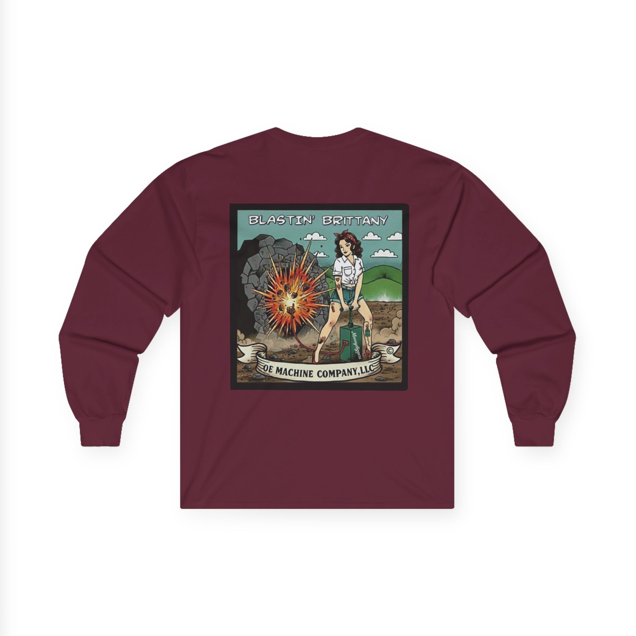 Blastin' Brittany, OE Machine Co. Long Sleeve Tee - Image 14