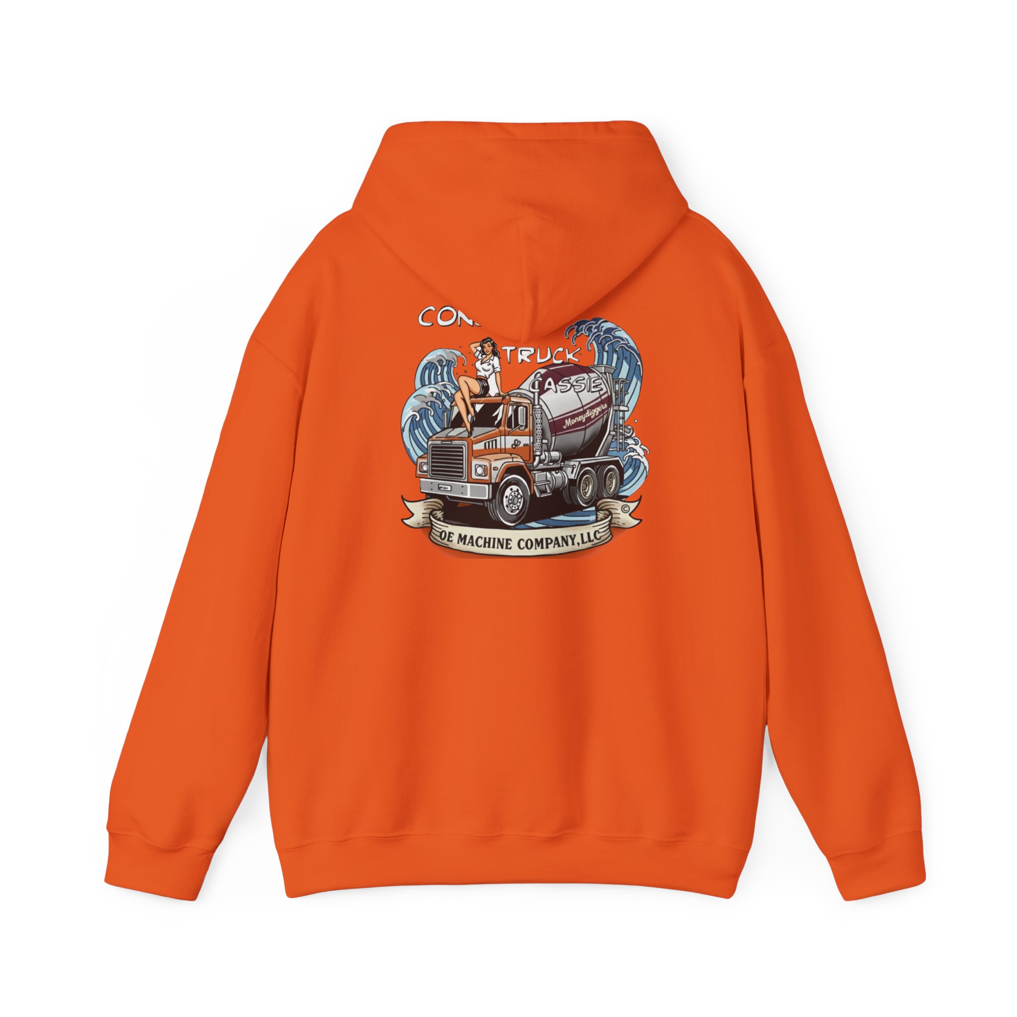 Concrete Truck Cassie, OE Machine Co. Hoodie - Image 3