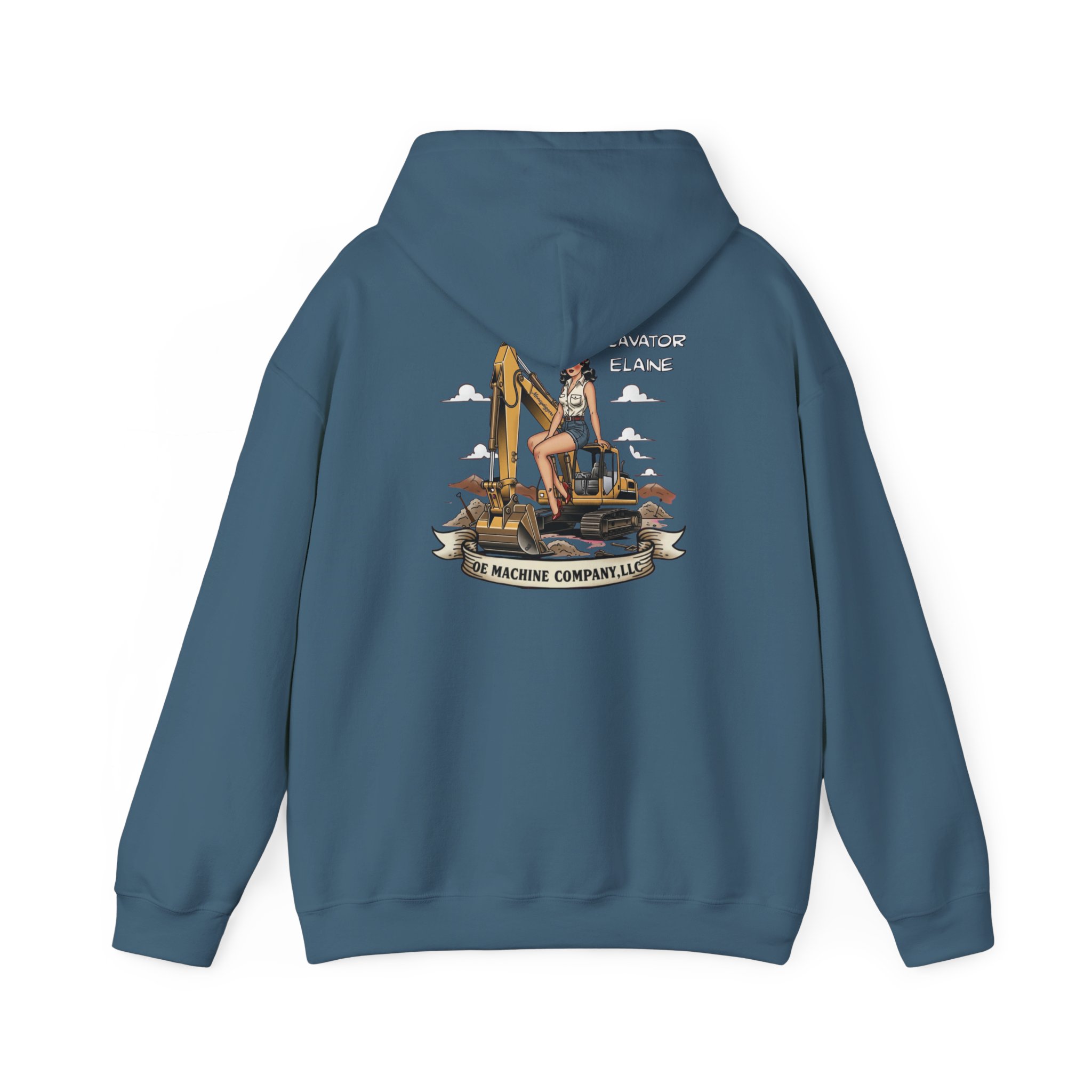Excavator Elaine, OE Machine Co. Hoodie - Image 7