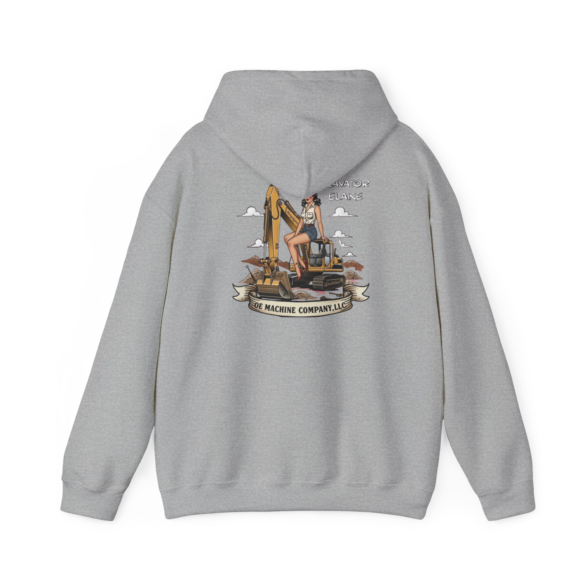 Excavator Elaine, OE Machine Co. Hoodie - Image 10