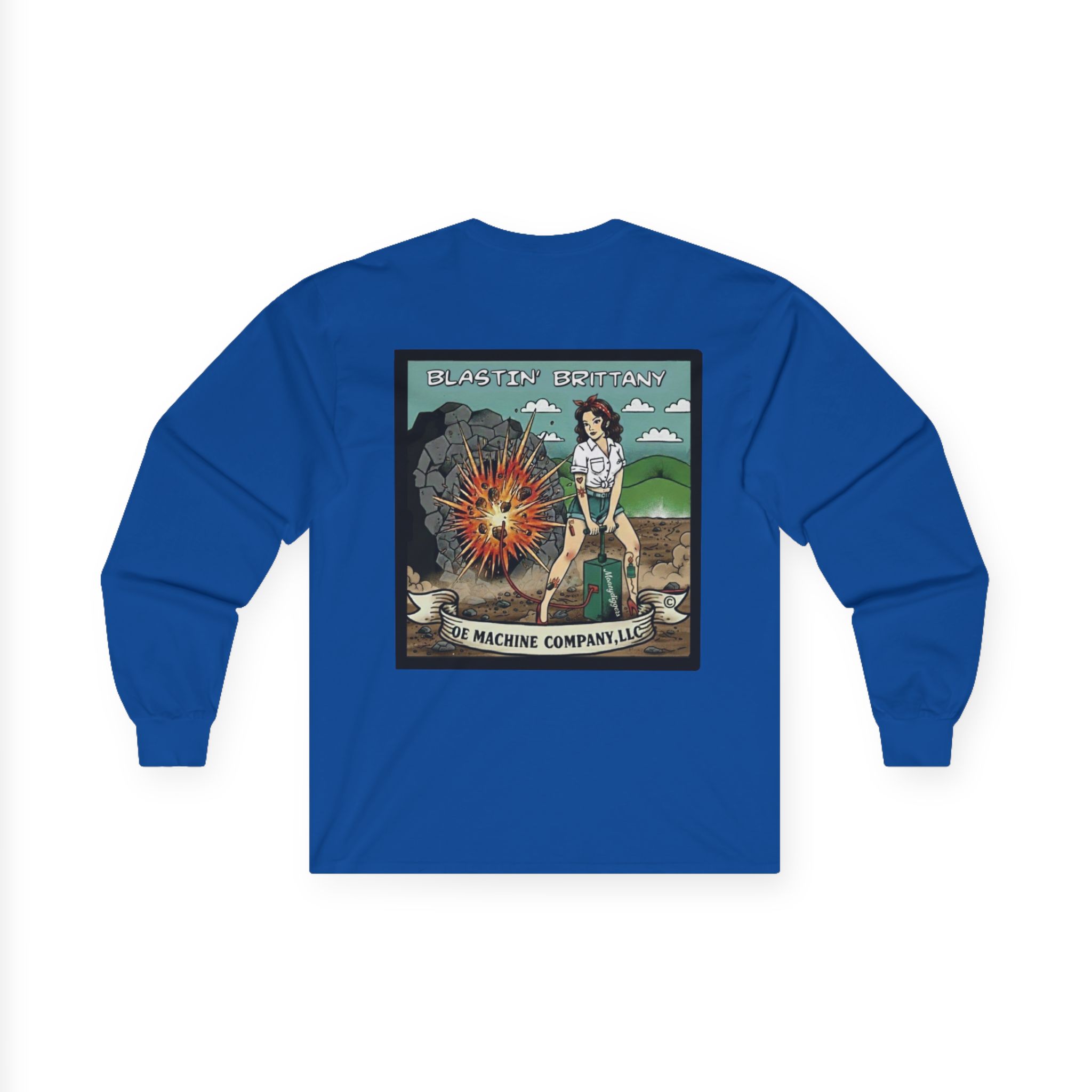 Blastin' Brittany, OE Machine Co. Long Sleeve Tee - Image 35