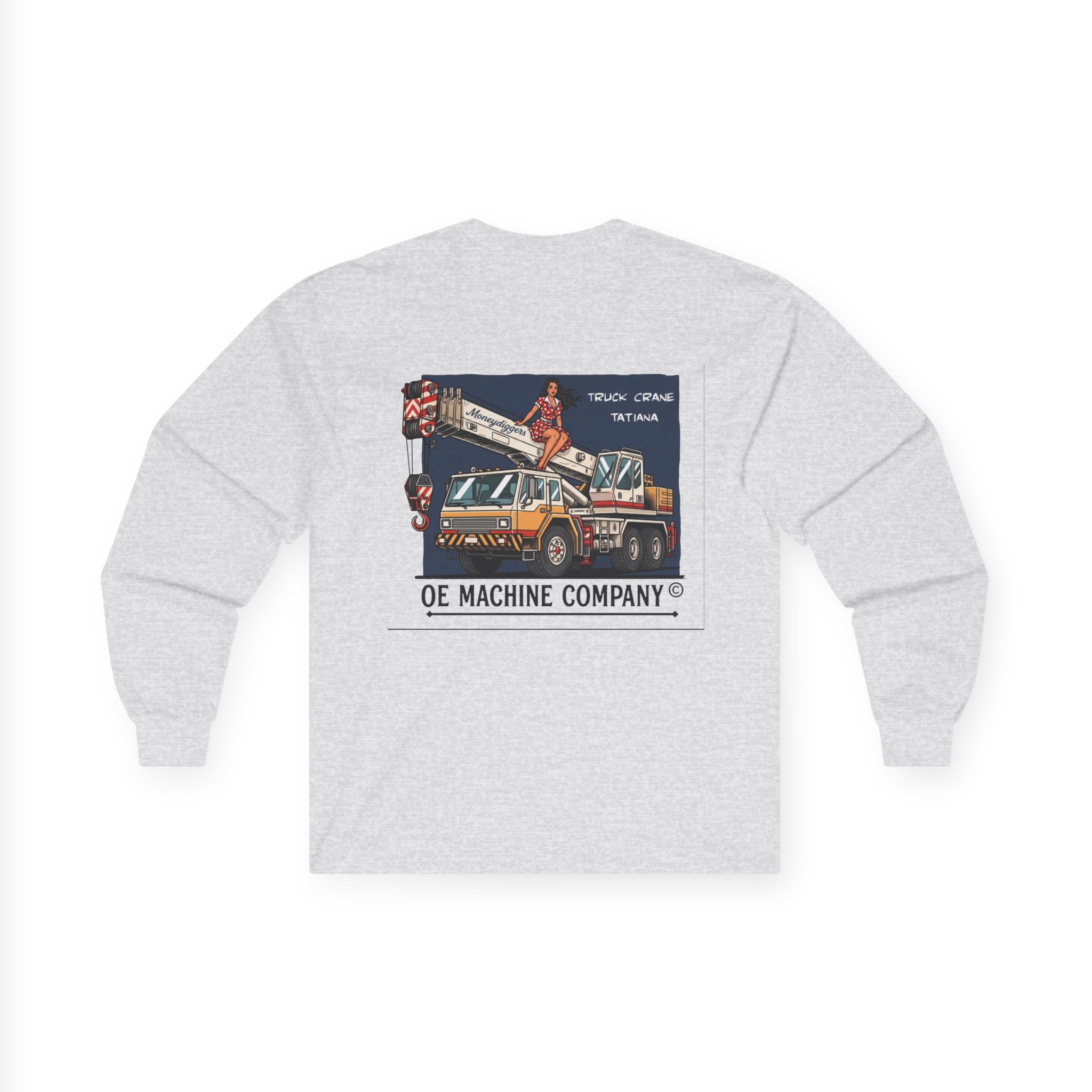 Truck Crane Tatiana, OE Machine Co. Long Sleeve Tee - Image 11