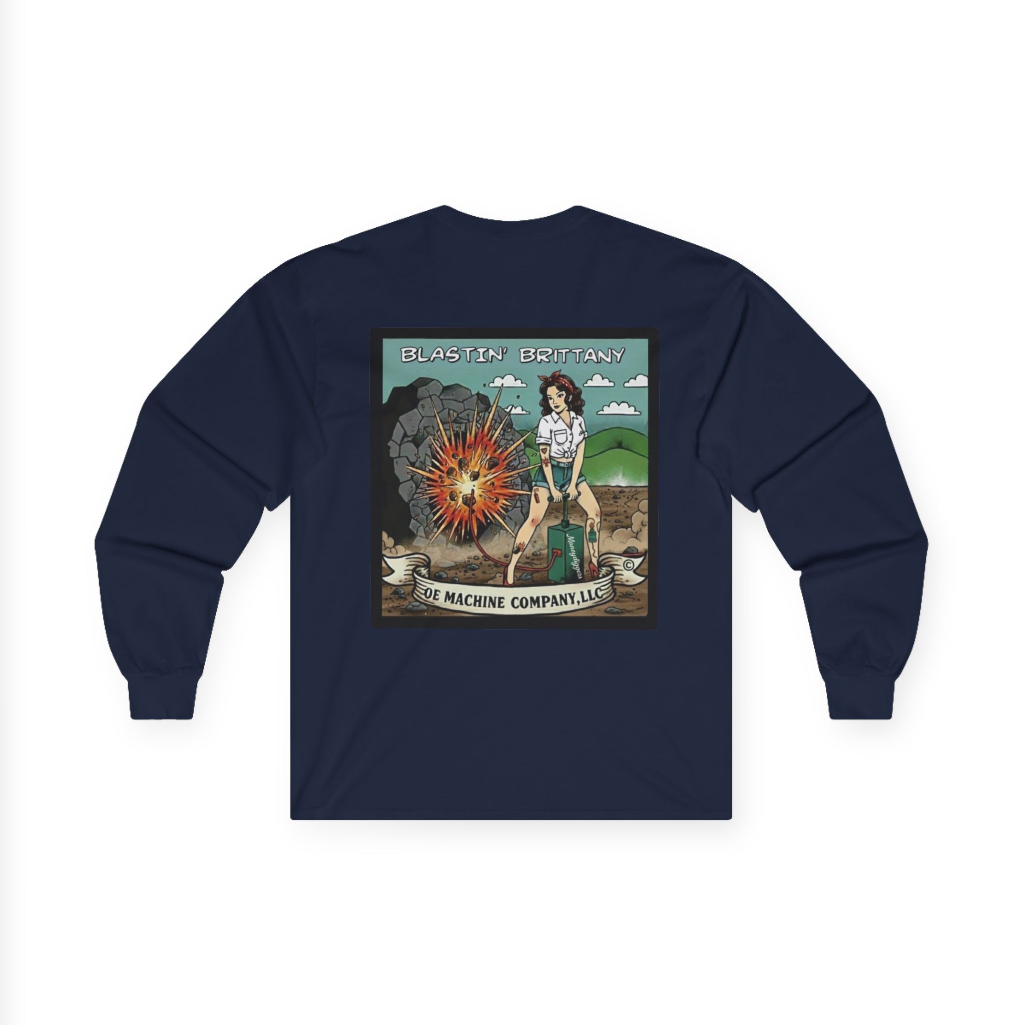 Blastin' Brittany, OE Machine Co. Long Sleeve Tee - Image 38