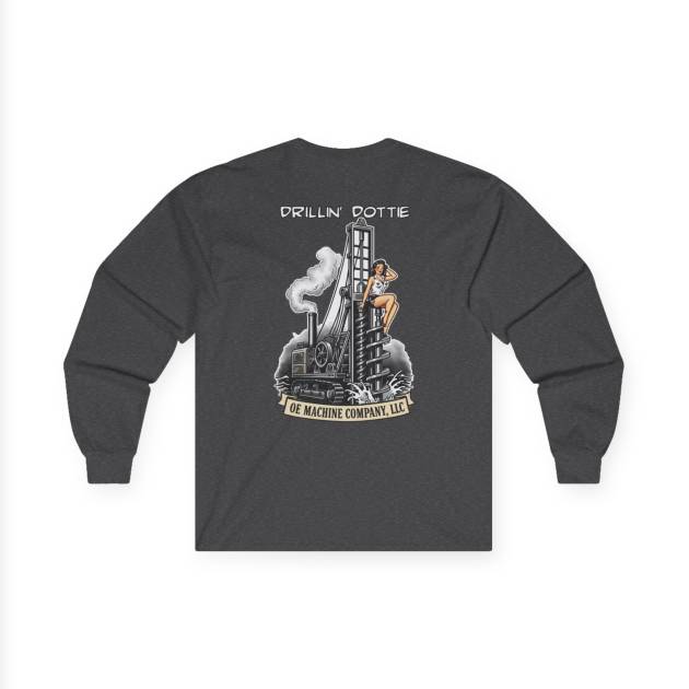 Drillin' Dottie, OE Machine Co. Long Sleeve Tee
