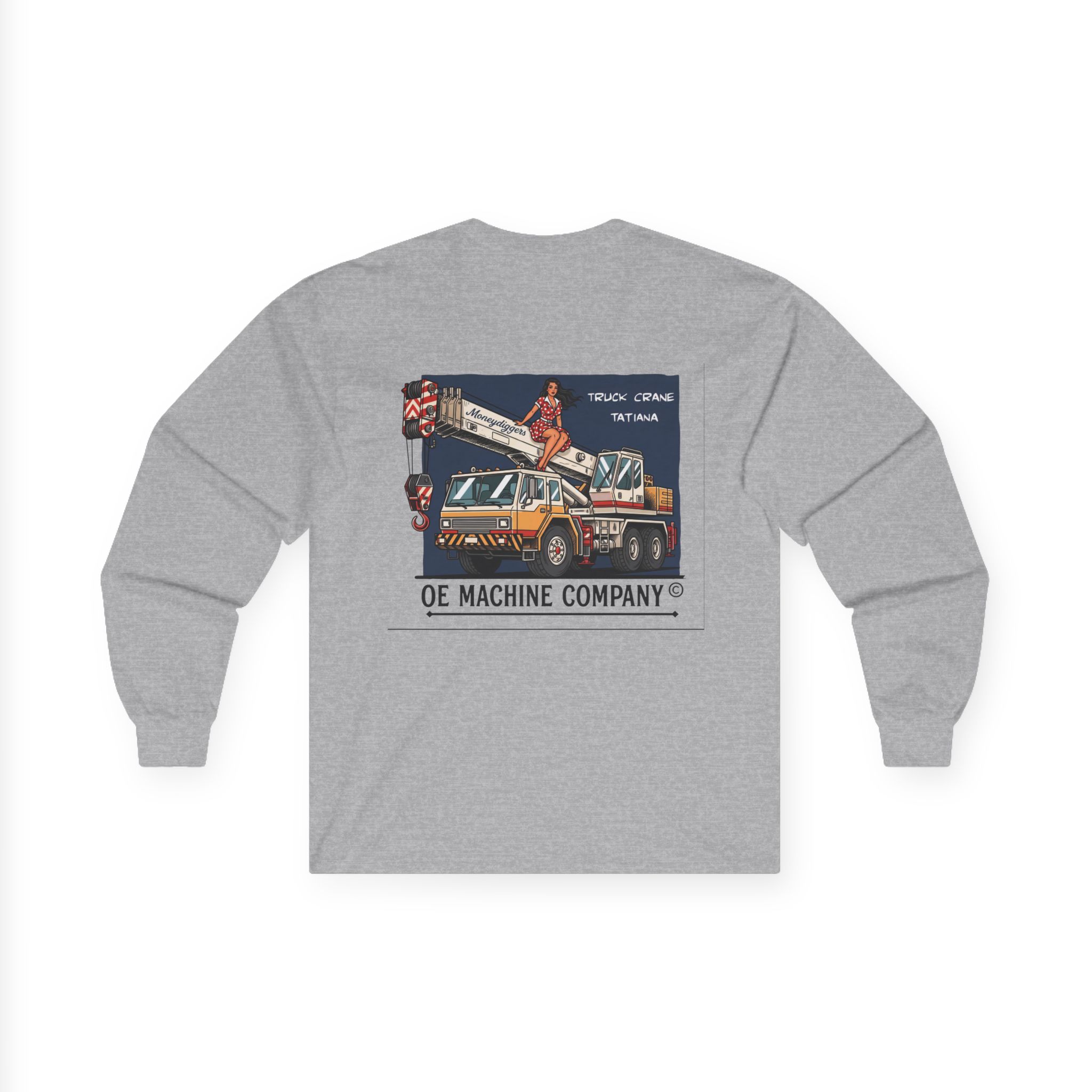 Truck Crane Tatiana, OE Machine Co. Long Sleeve Tee - Image 4