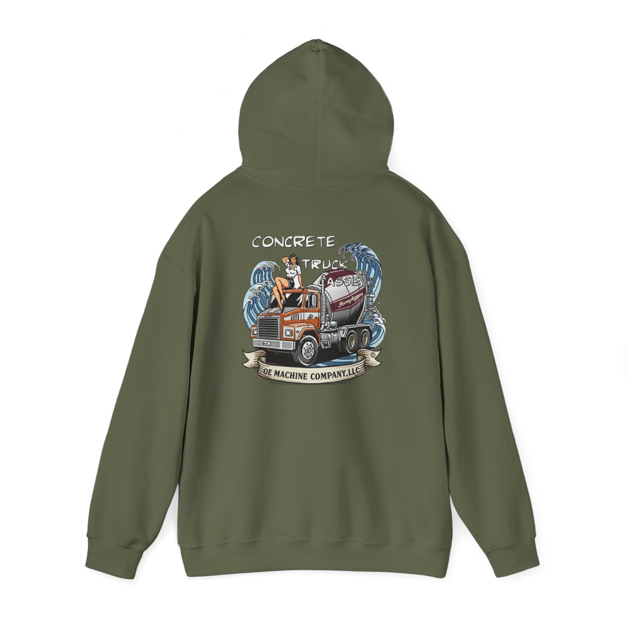 Concrete Truck Cassie, OE Machine Co. Hoodie - Image 35