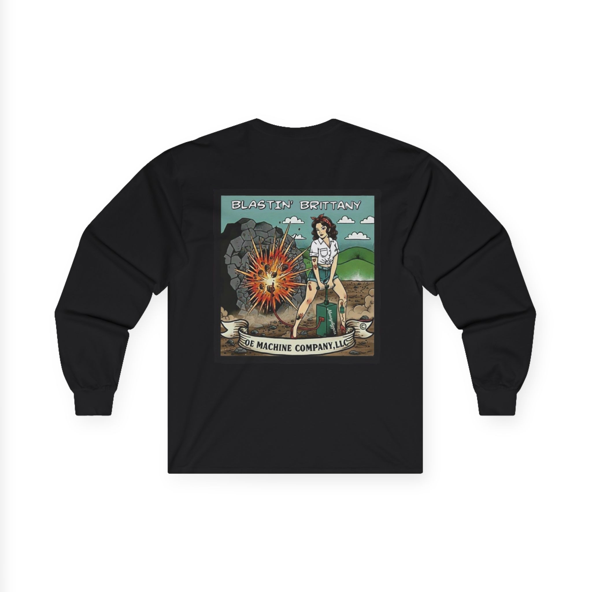 Blastin' Brittany, OE Machine Co. Long Sleeve Tee - Image 8