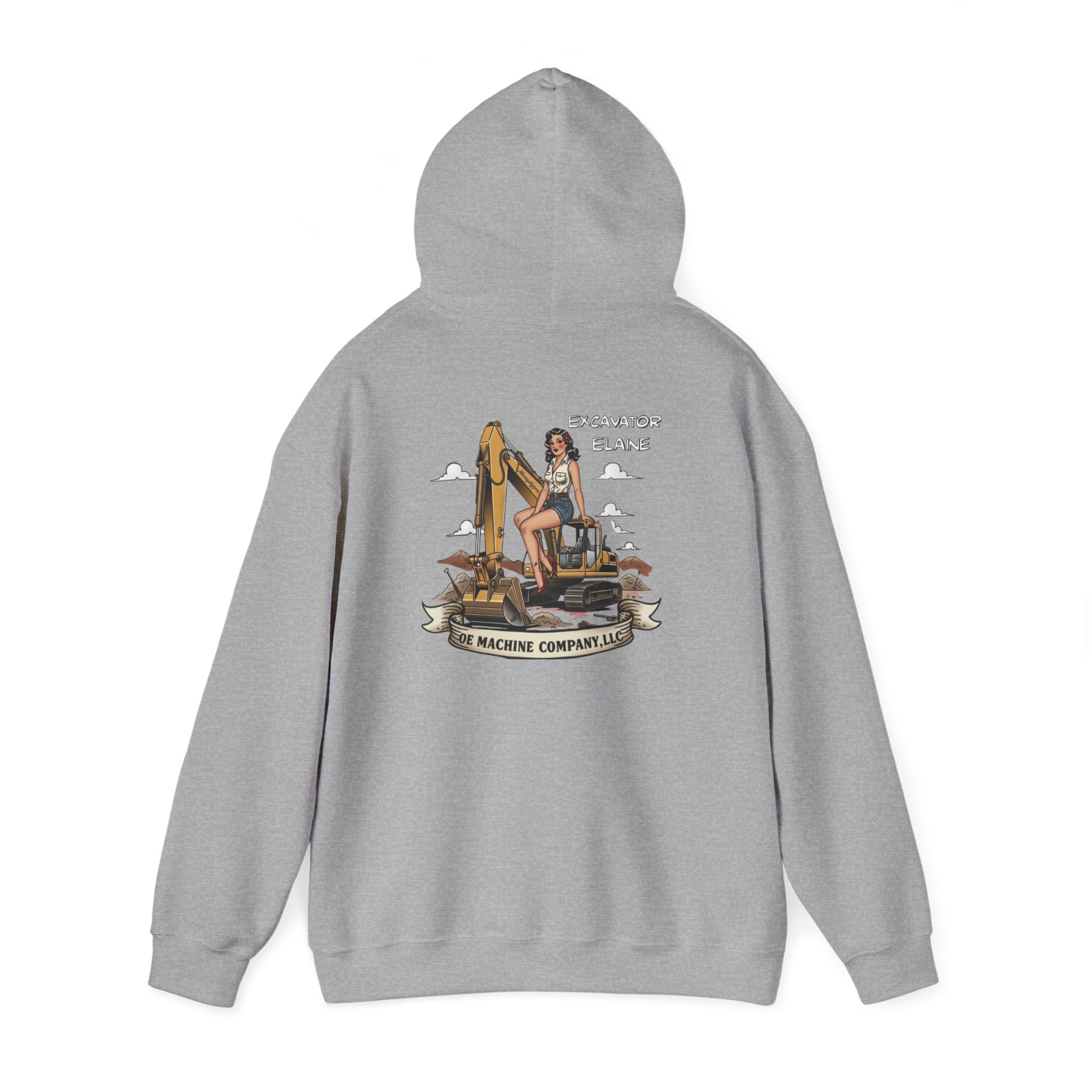Excavator Elaine, OE Machine Co. Hoodie - Image 11