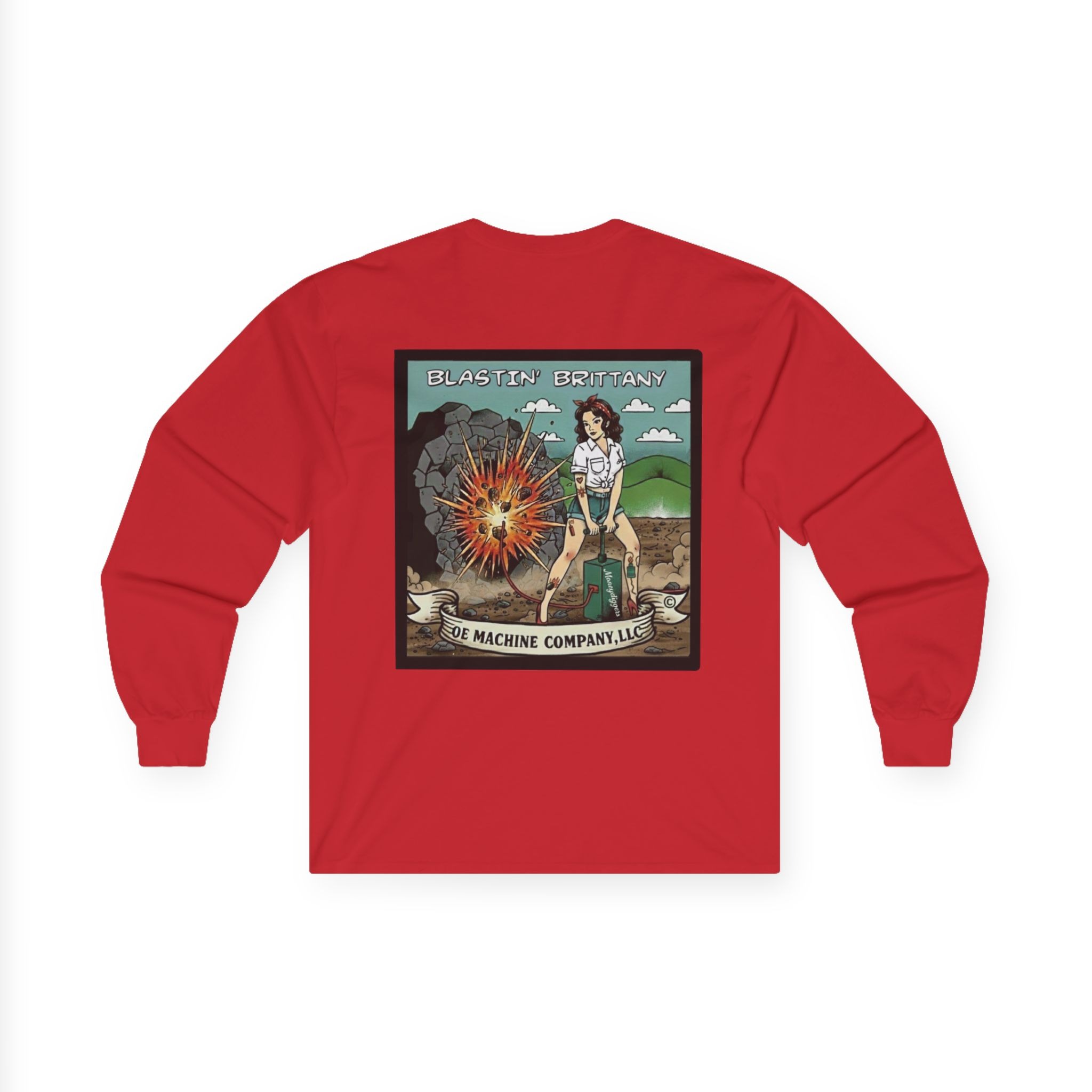 Blastin' Brittany, OE Machine Co. Long Sleeve Tee - Image 44