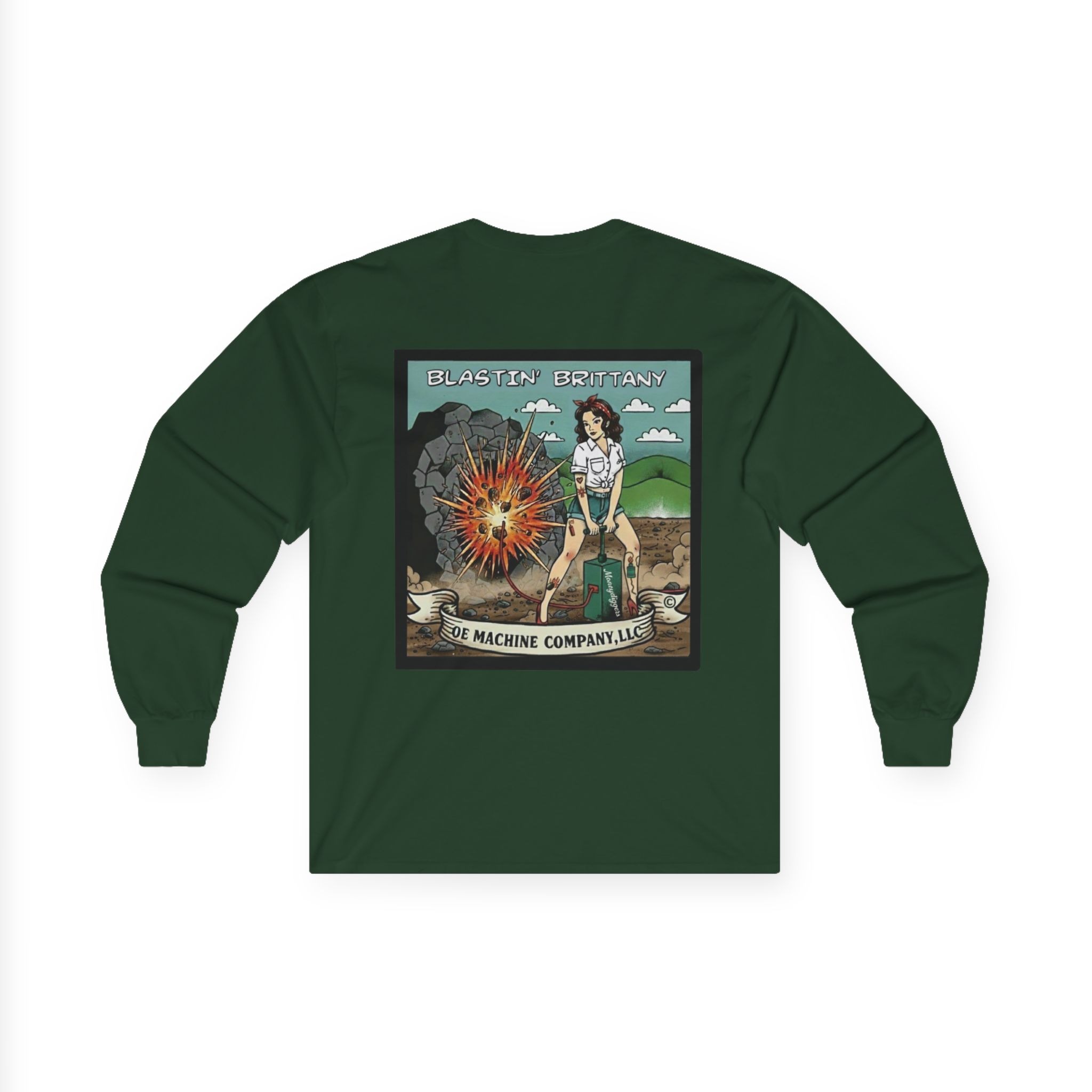 Blastin' Brittany, OE Machine Co. Long Sleeve Tee