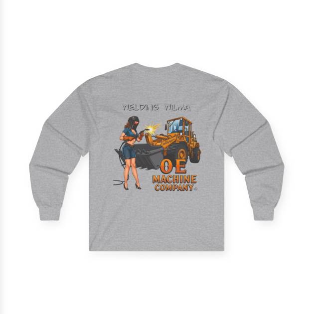 Welding Wilma, OE Machine Co. Long Sleeve Tee