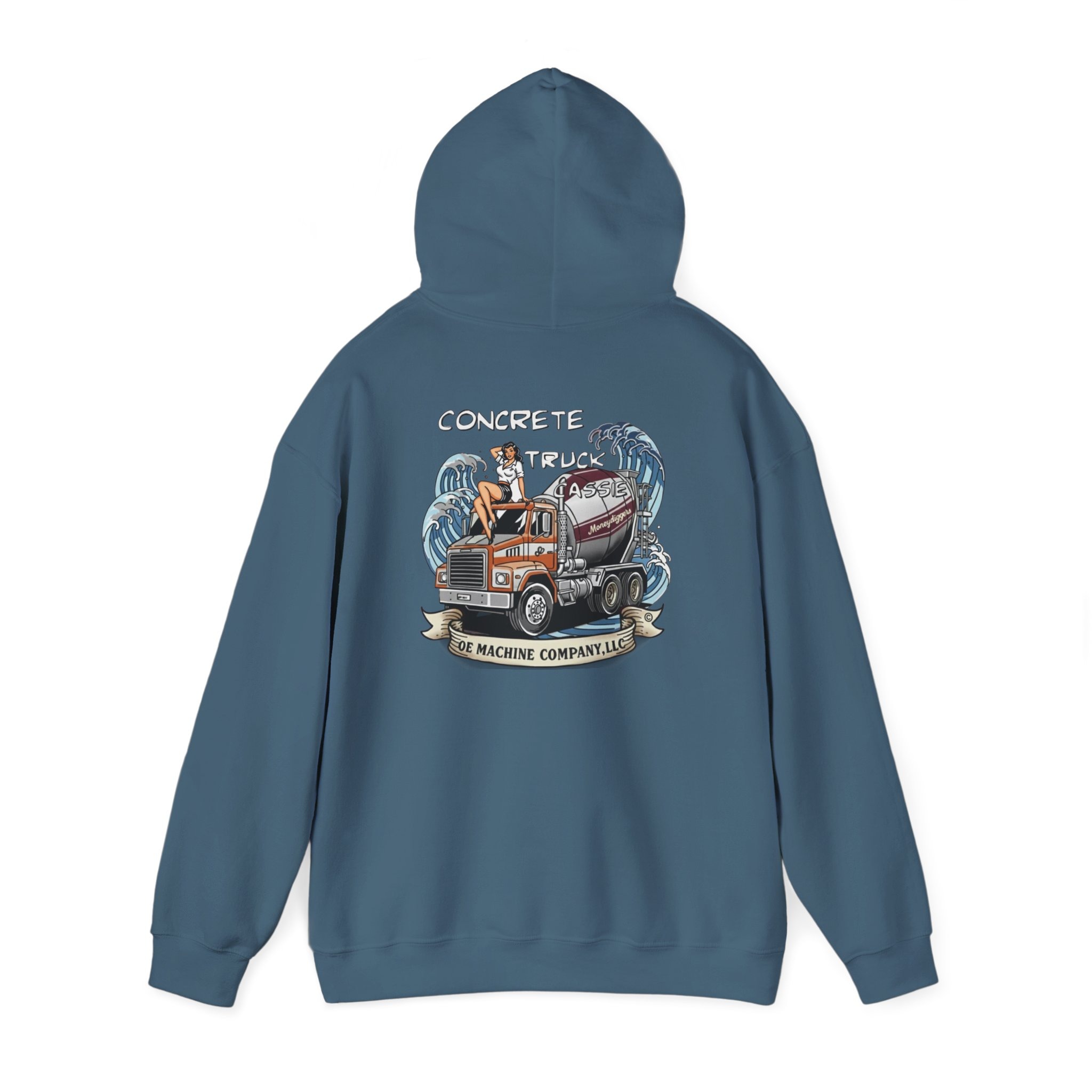 Concrete Truck Cassie, OE Machine Co. Hoodie - Image 6