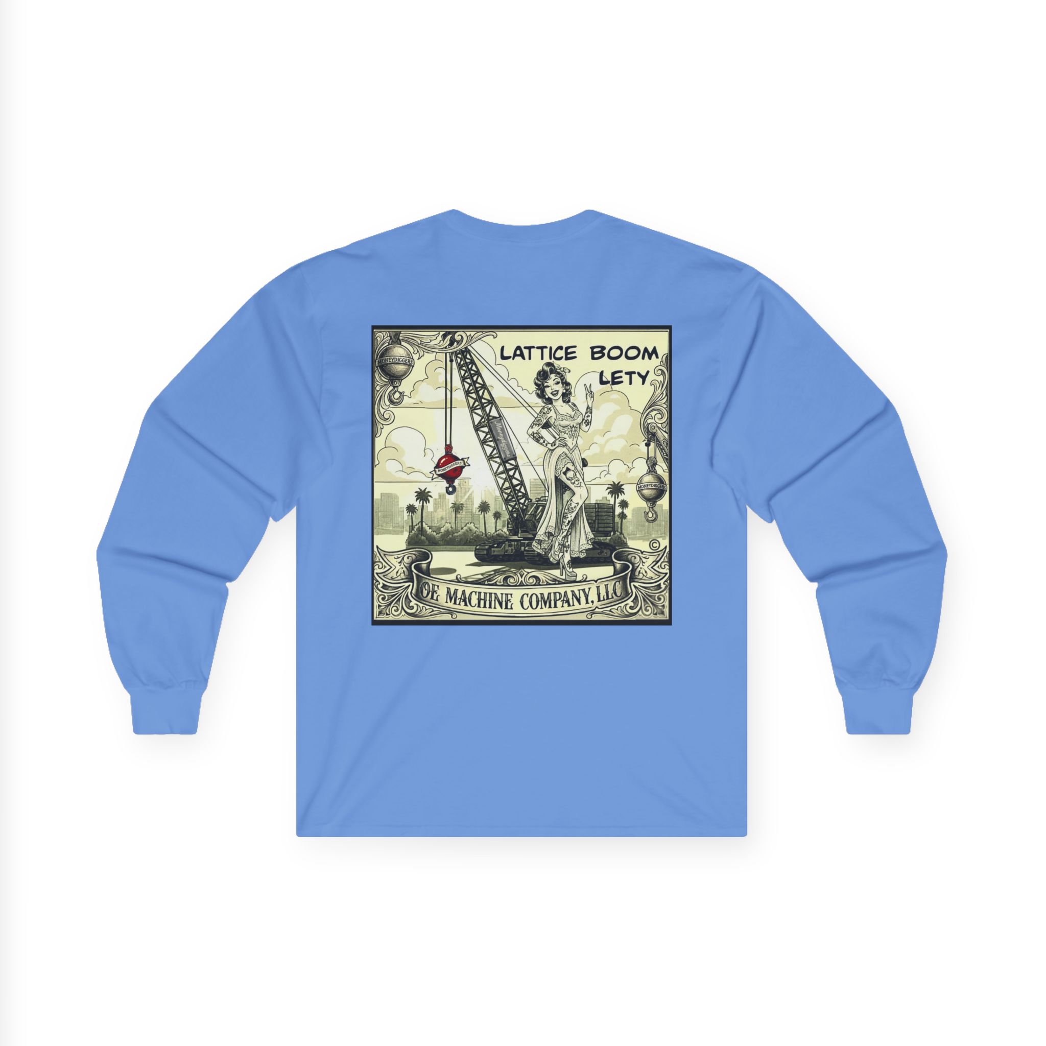 Lattice Boom Lety, OE Machine Co. Long Sleeve Tee - Image 26