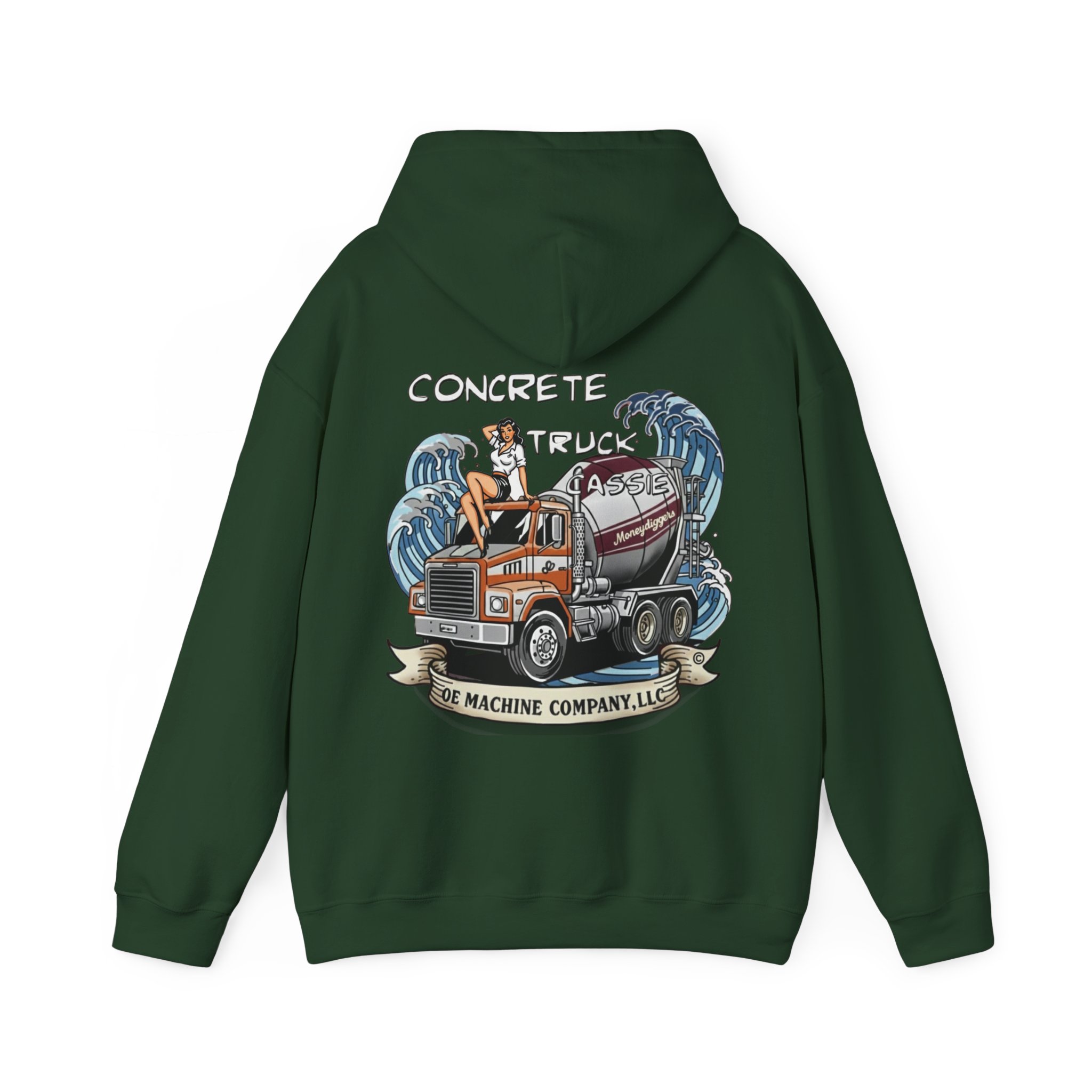 Concrete Truck Cassie, OE Machine Co. Hoodie - Image 14