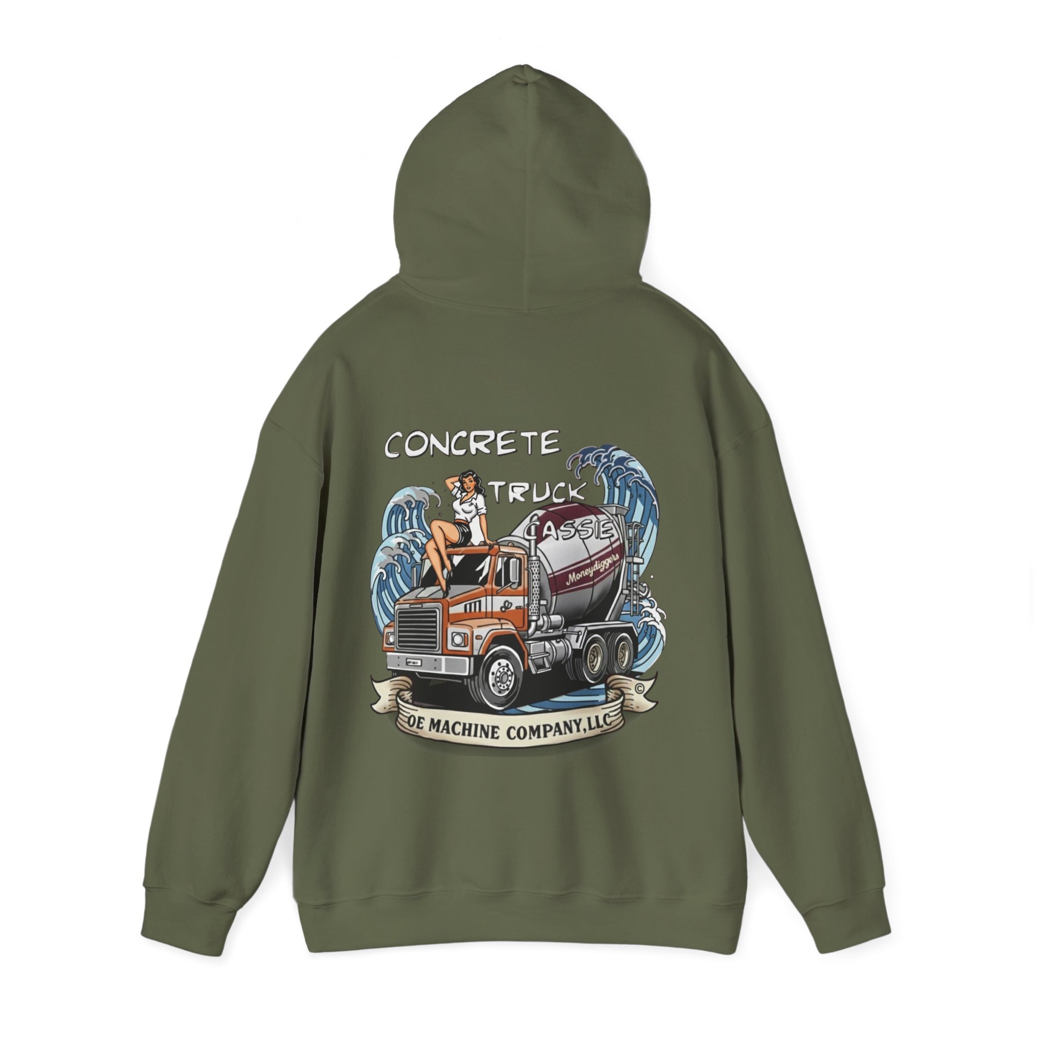 Concrete Truck Cassie, OE Machine Co. Hoodie - Image 11