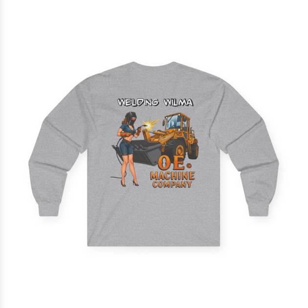 Welding Wilma, OE Machine Co. Long Sleeve Tee