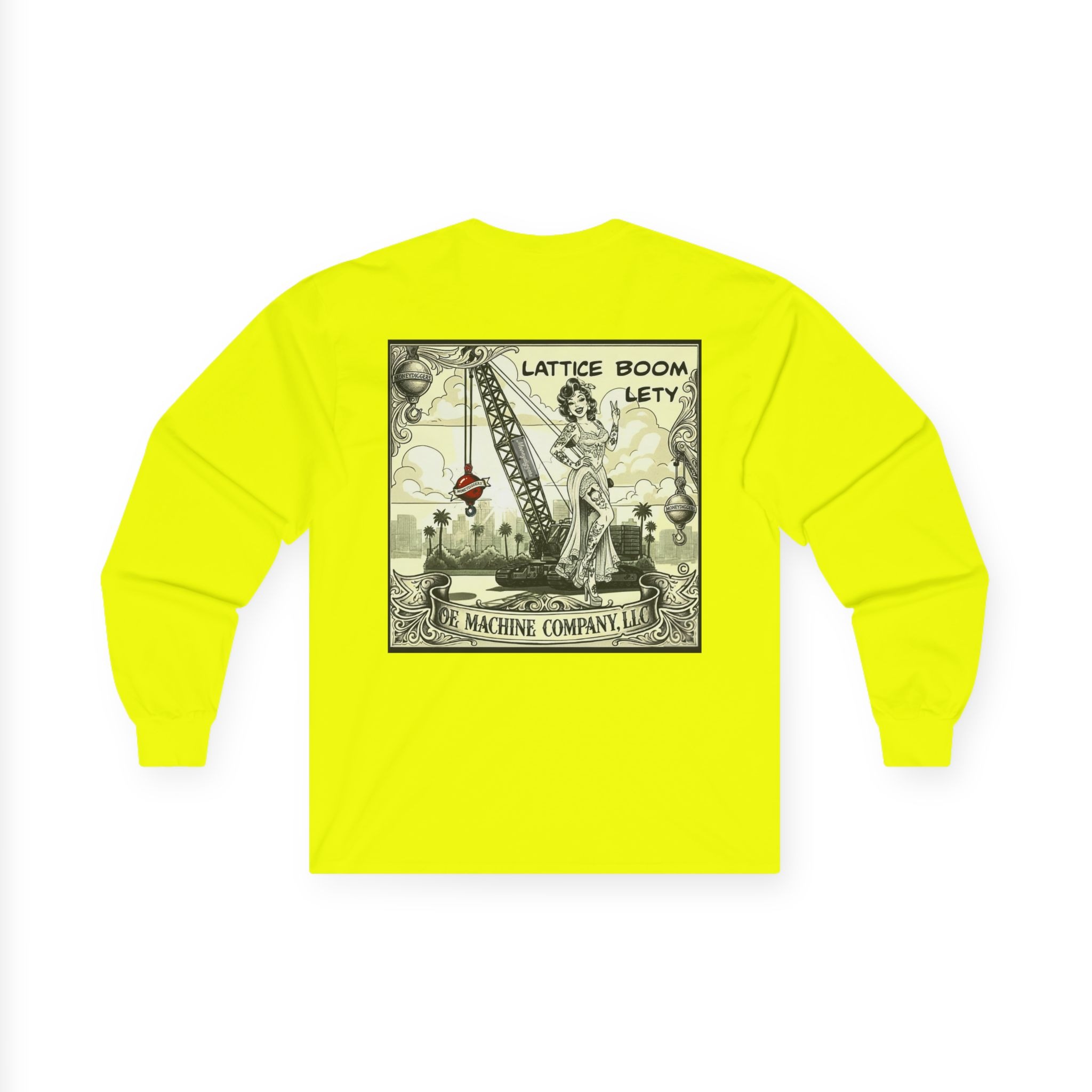 Lattice Boom Lety, OE Machine Co. Long Sleeve Tee - Image 17