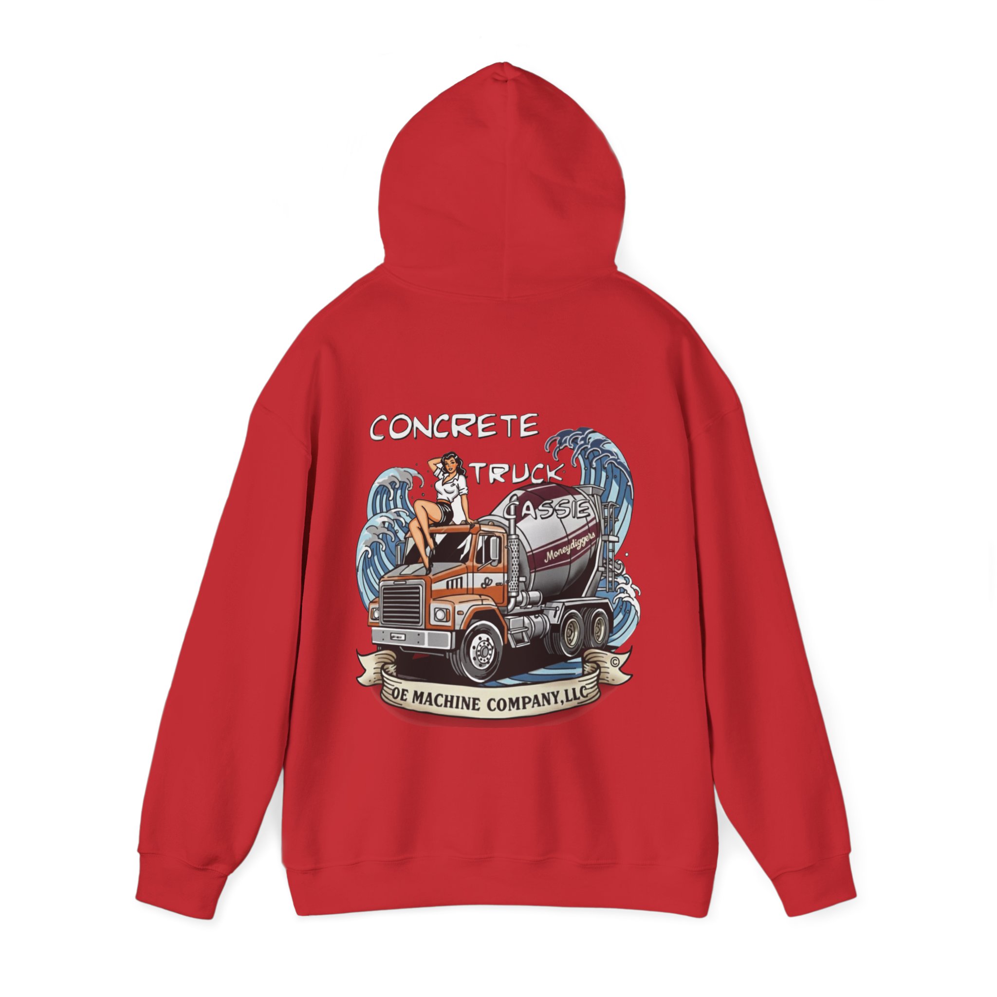 Concrete Truck Cassie, OE Machine Co. Hoodie - Image 35