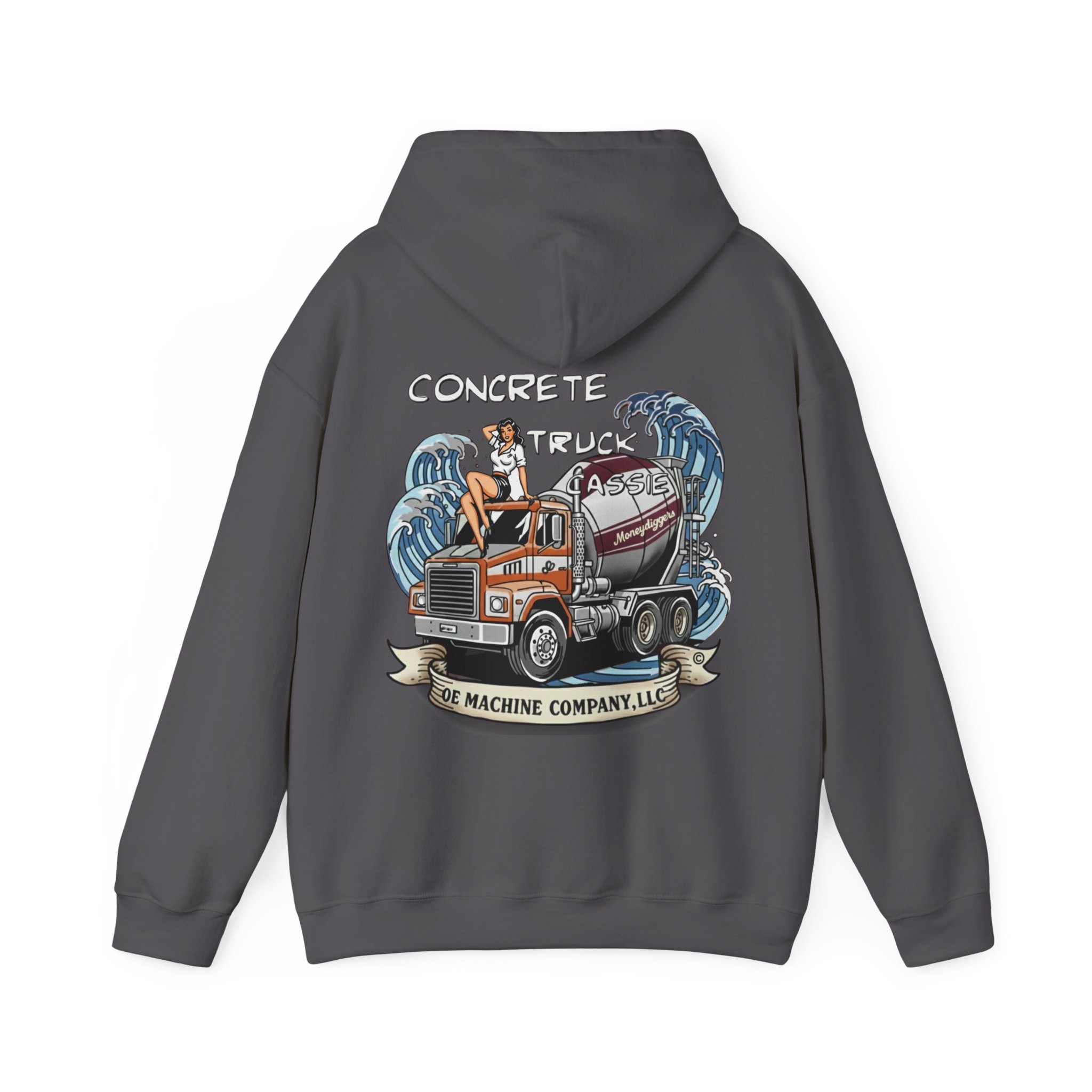 Concrete Truck Cassie, OE Machine Co. Hoodie - Image 26