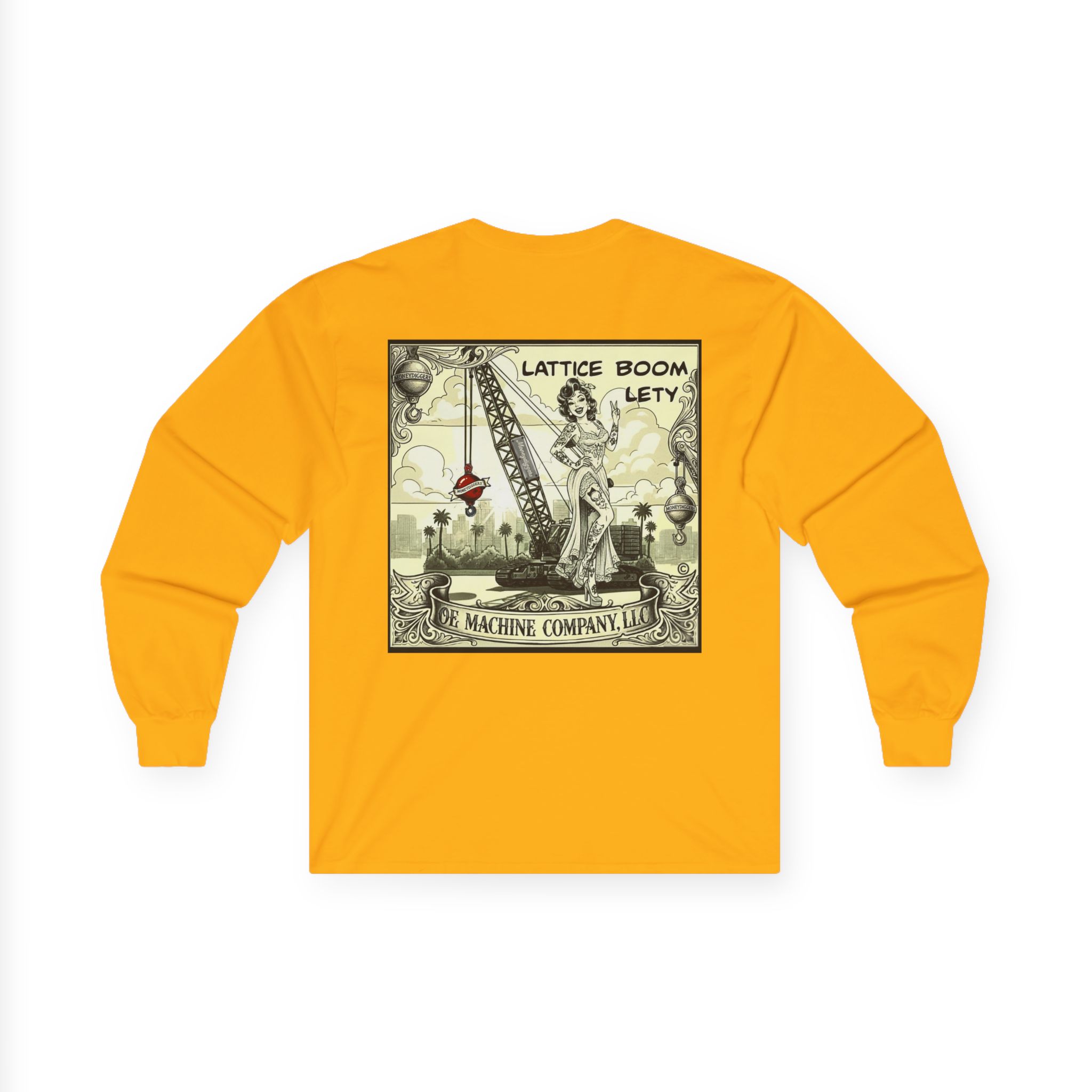 Lattice Boom Lety, OE Machine Co. Long Sleeve Tee - Image 11