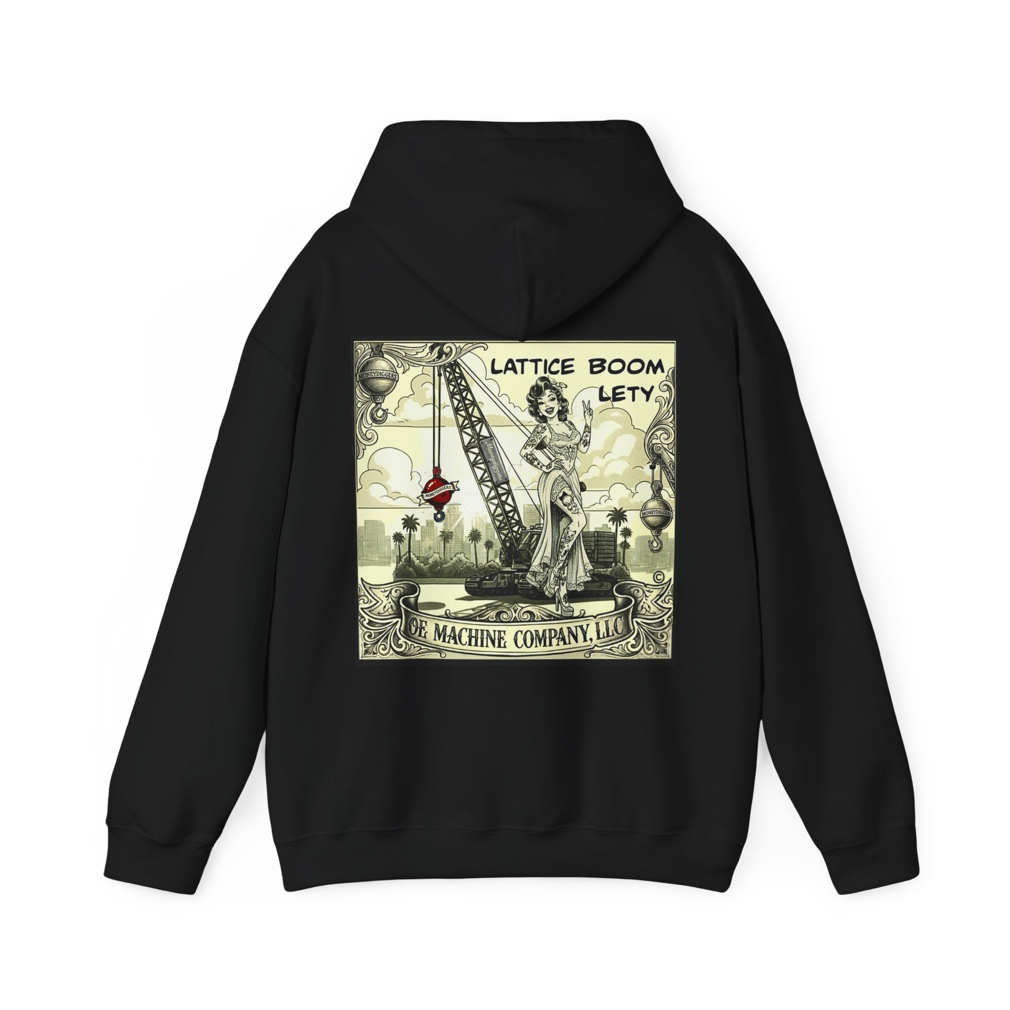 Lattice Boom Lety, OE Machine Co. Hoodie - Image 6