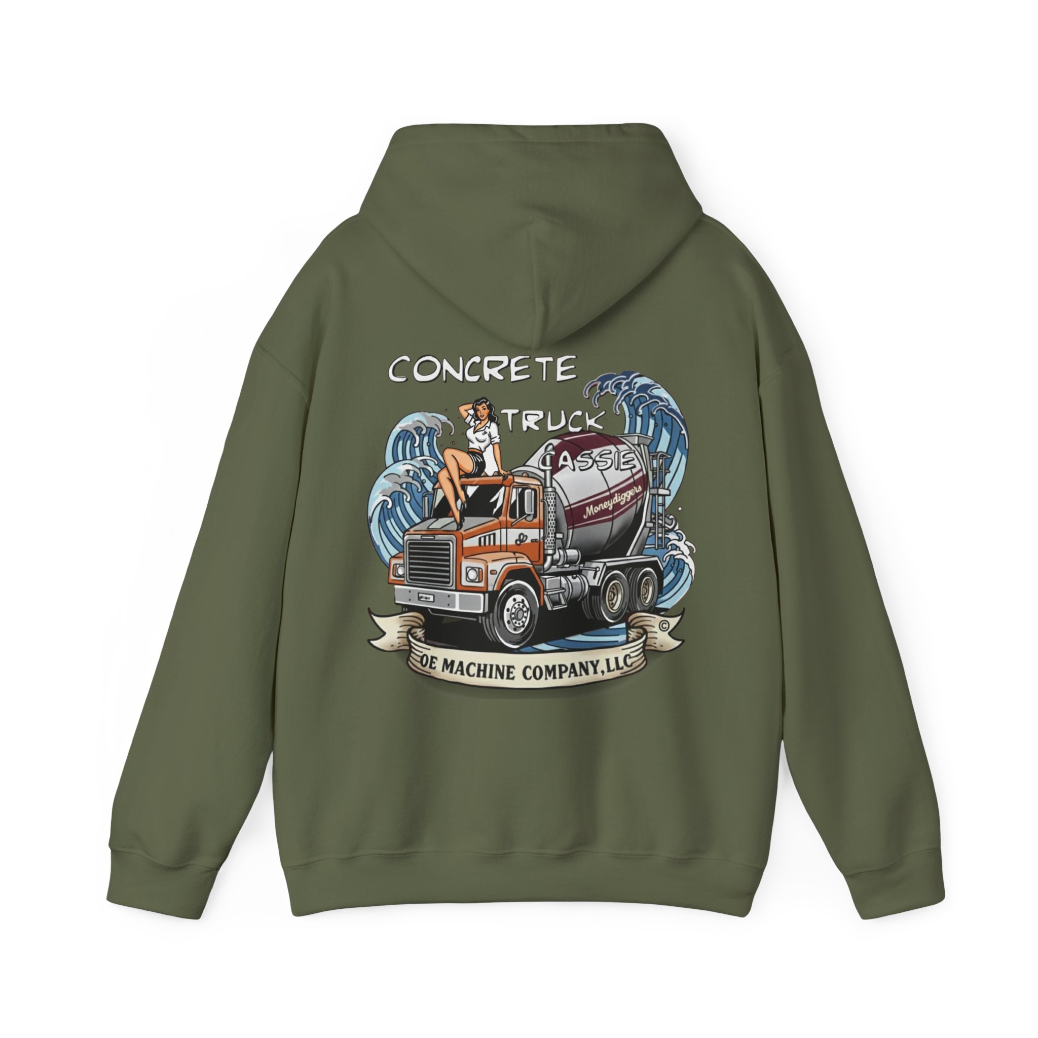 Concrete Truck Cassie, OE Machine Co. Hoodie - Image 10