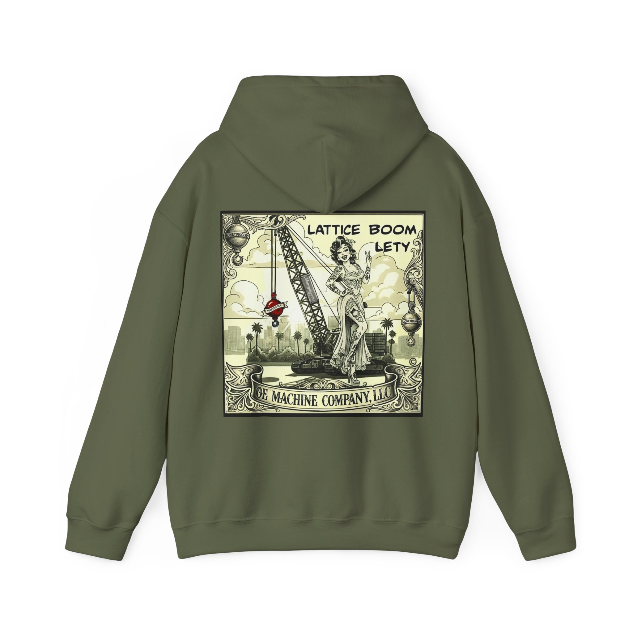 Lattice Boom Lety, OE Machine Co. Hoodie - Image 11
