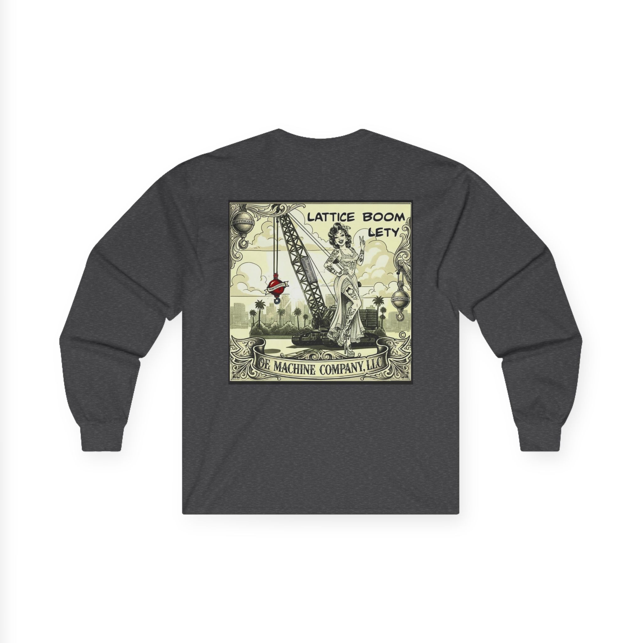 Lattice Boom Lety, OE Machine Co. Long Sleeve Tee - Image 22