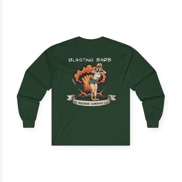 Blasting Barb, OE Machine Co. Long Sleeve Tee