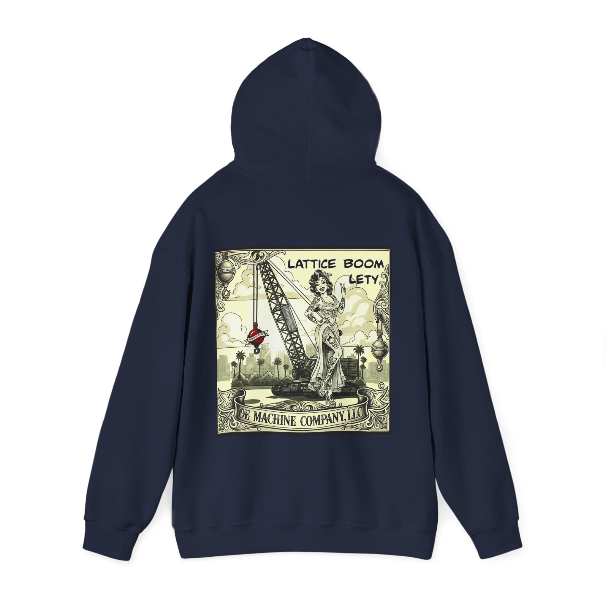 Lattice Boom Lety, OE Machine Co. Hoodie - Image 3