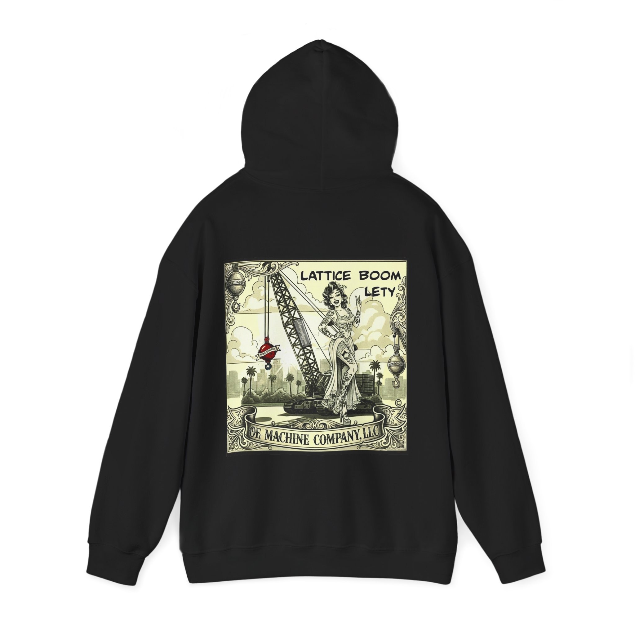 Lattice Boom Lety, OE Machine Co. Hoodie - Image 7