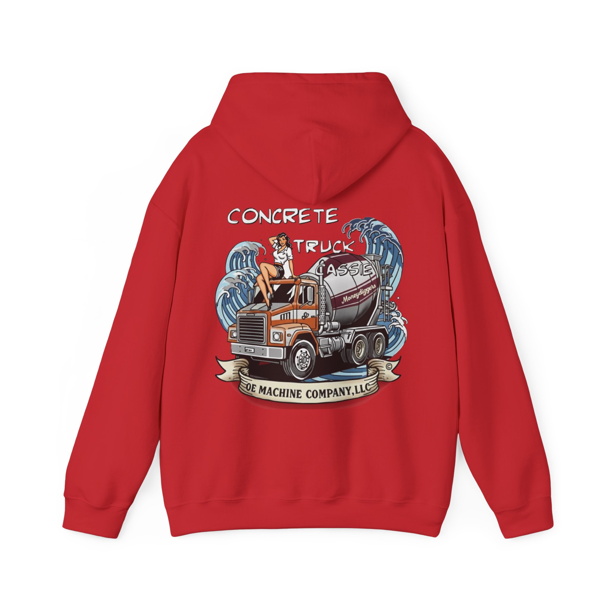 Concrete Truck Cassie, OE Machine Co. Hoodie - Image 34