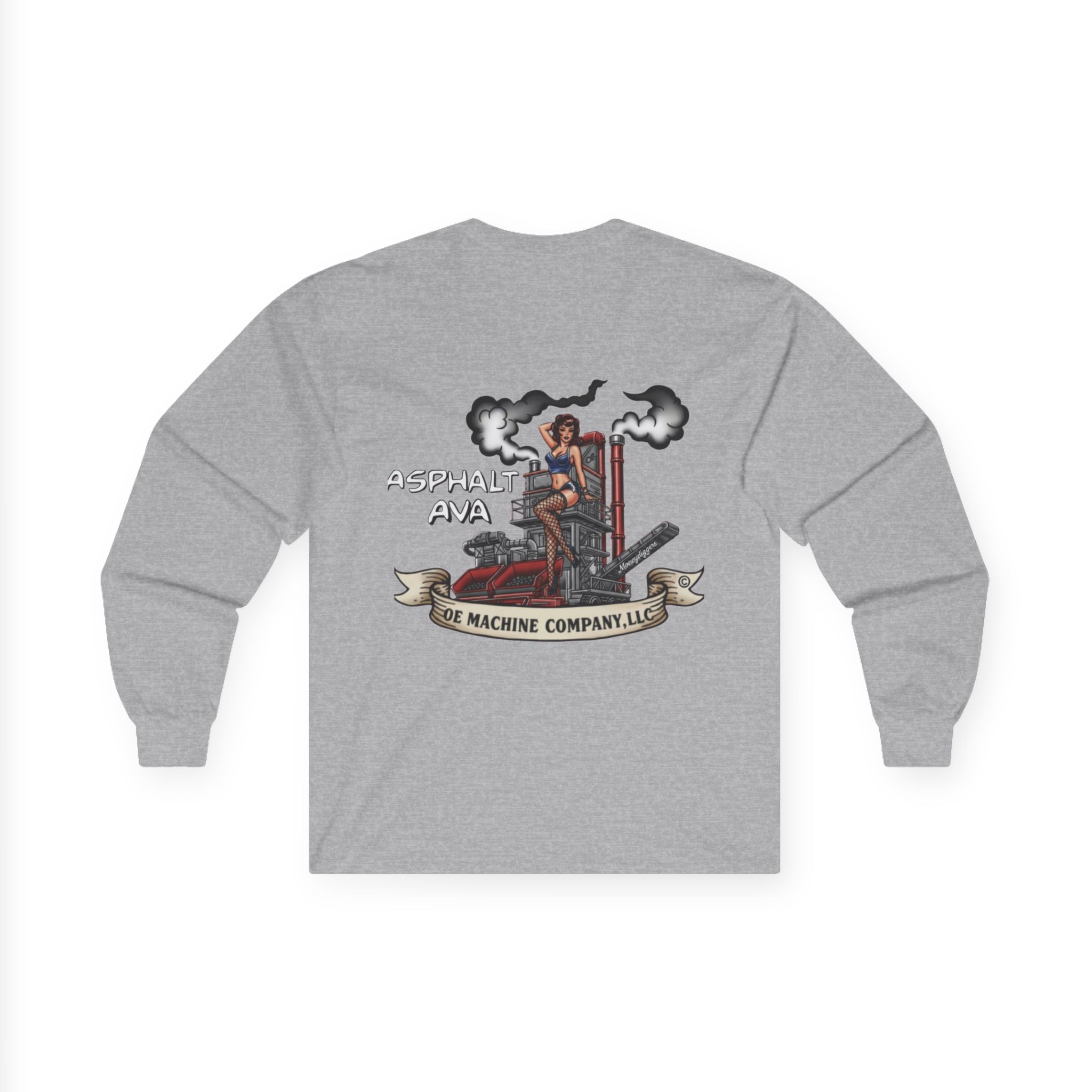 Asphalt Ava, OE Machine Co. LLC Long Sleeve Tee - Image 4