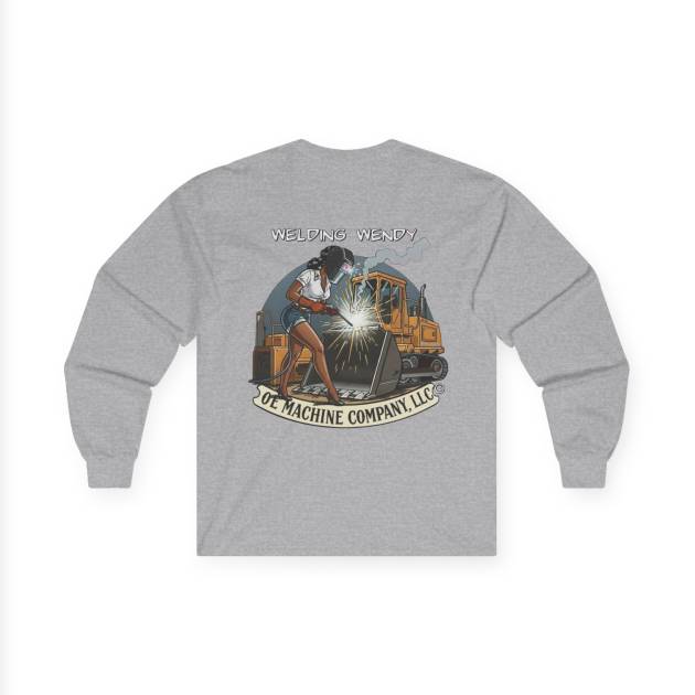 Welding Wendy, OE Machine Co. Long Sleeve Tee