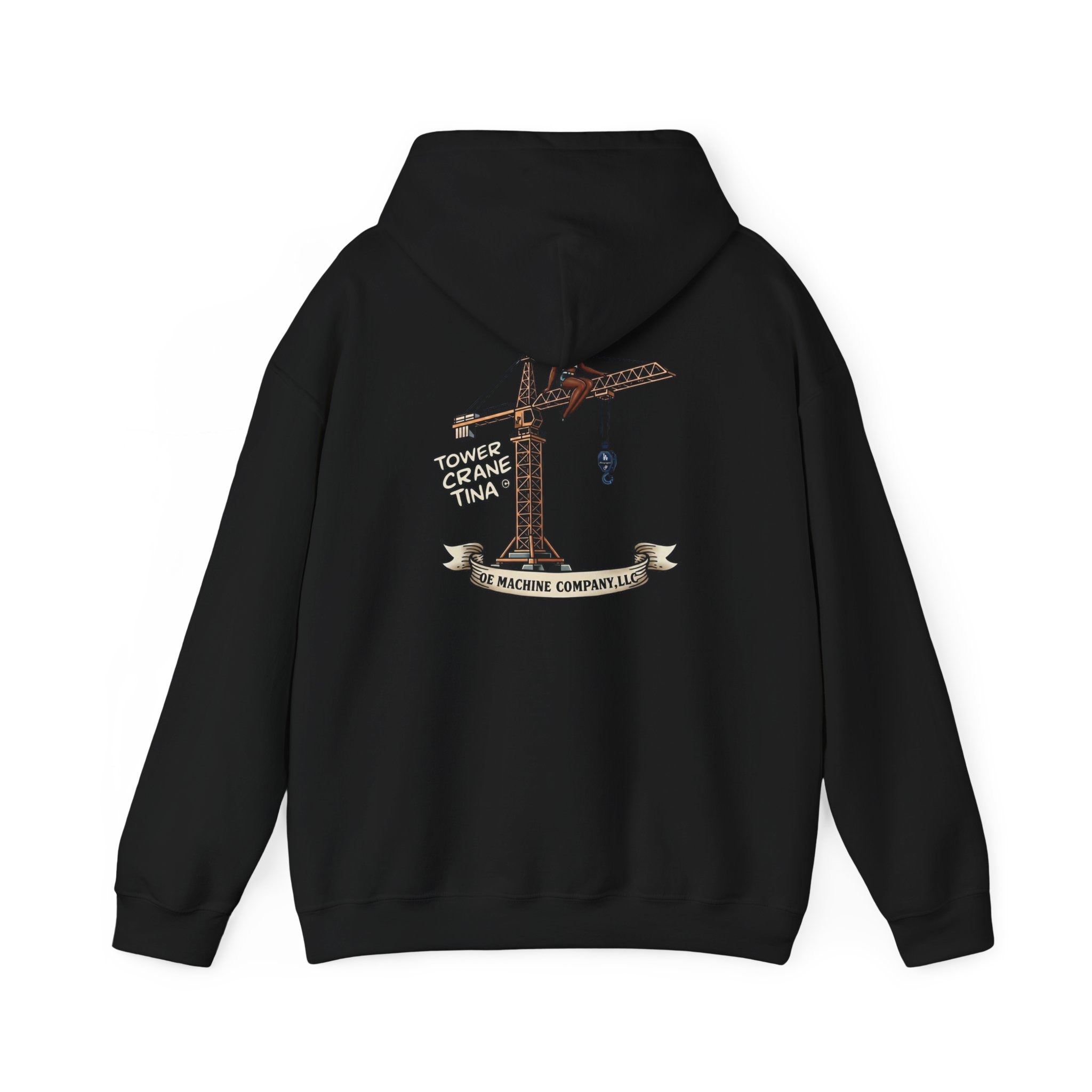Tower Crane Tina, OE Machine Co. LLC Hoodie - Image 6