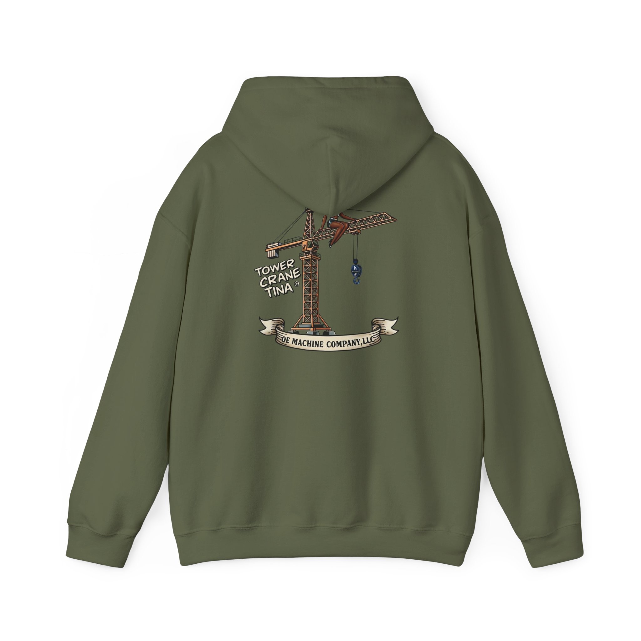 Tower Crane Tina, OE Machine Co. LLC Hoodie - Image 18