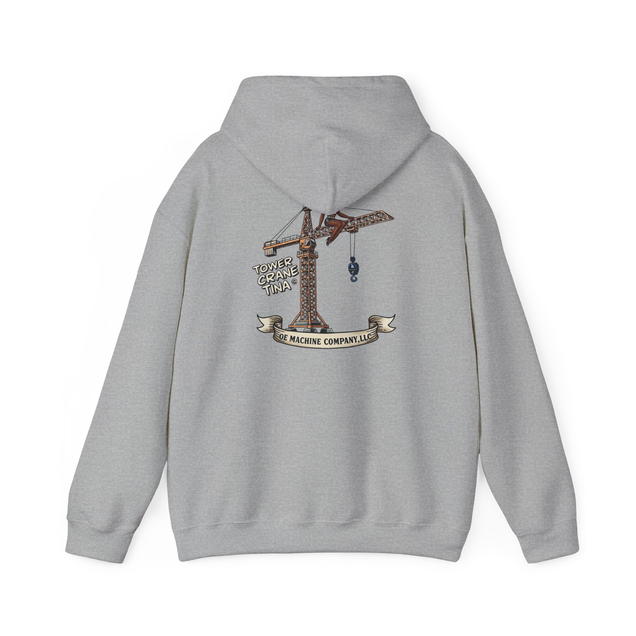 Tower Crane Tina, OE Machine Co. LLC Hoodie - Image 10