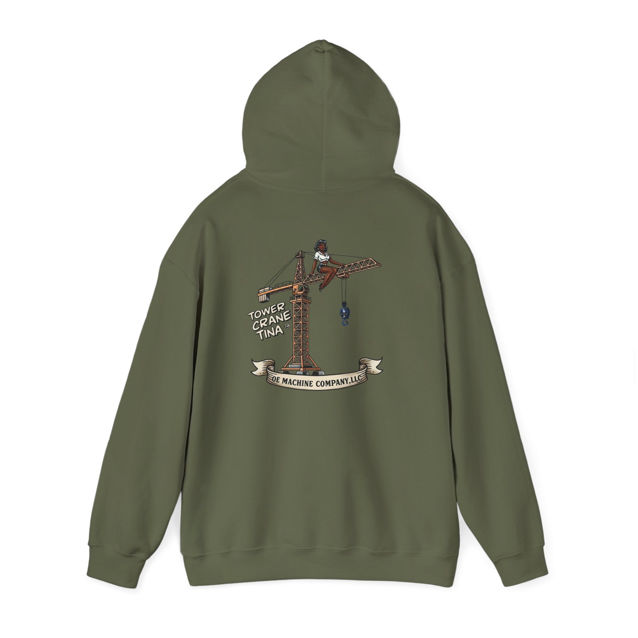 Tower Crane Tina, OE Machine Co. LLC Hoodie - Image 19