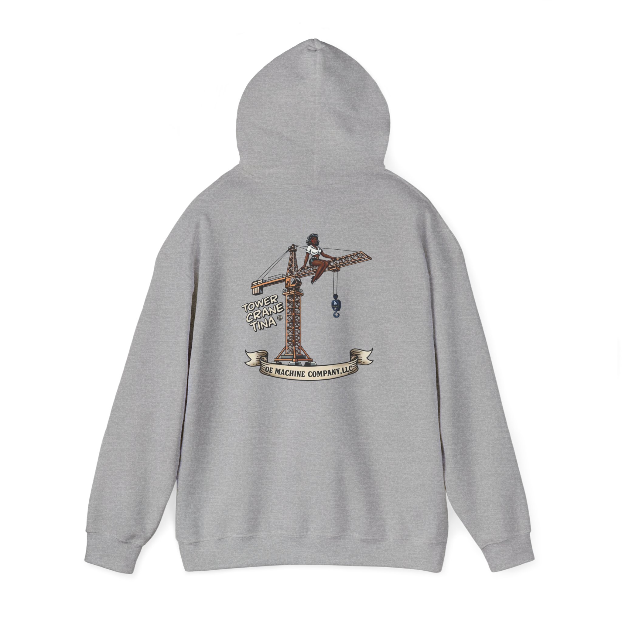 Tower Crane Tina, OE Machine Co. LLC Hoodie - Image 11